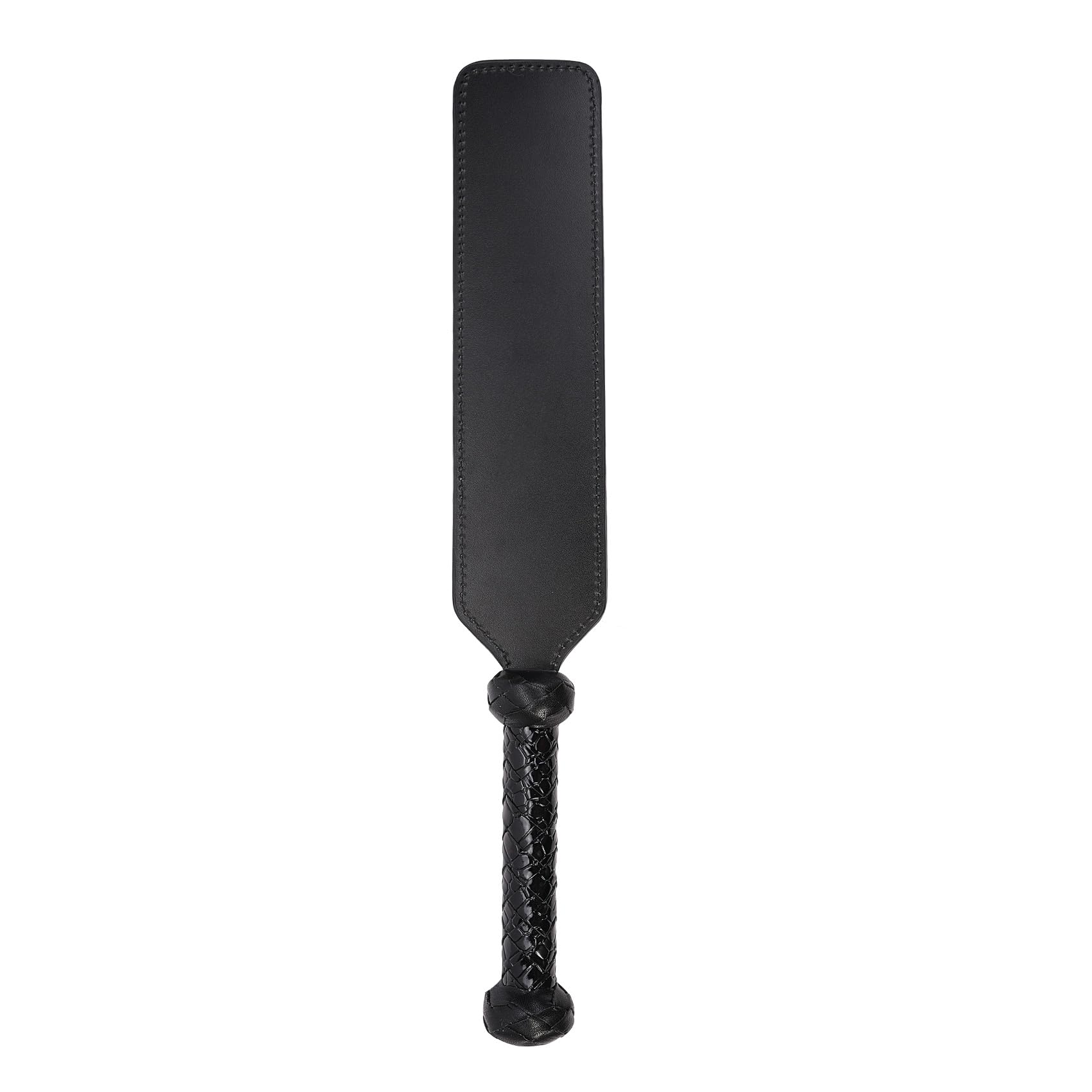 Premium Faux Crocodile Leather Spanking Paddle - 16.3 Inch BDSM Toy for Adults, Black Faux Leather Bondage Paddle Set - Perfect for Couples Play, Spanking Games & Sensual BDSM Scenes
