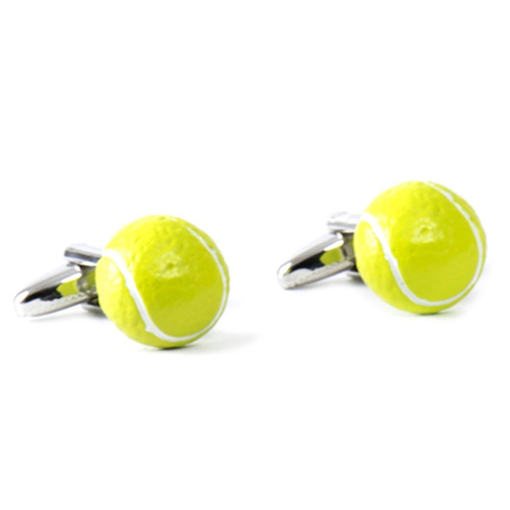 Premium Tennis Ball Cufflinks Set with Elegant Gift Box - Perfect for Tennis Lovers, Sports Enthusiasts & Formal Occasions