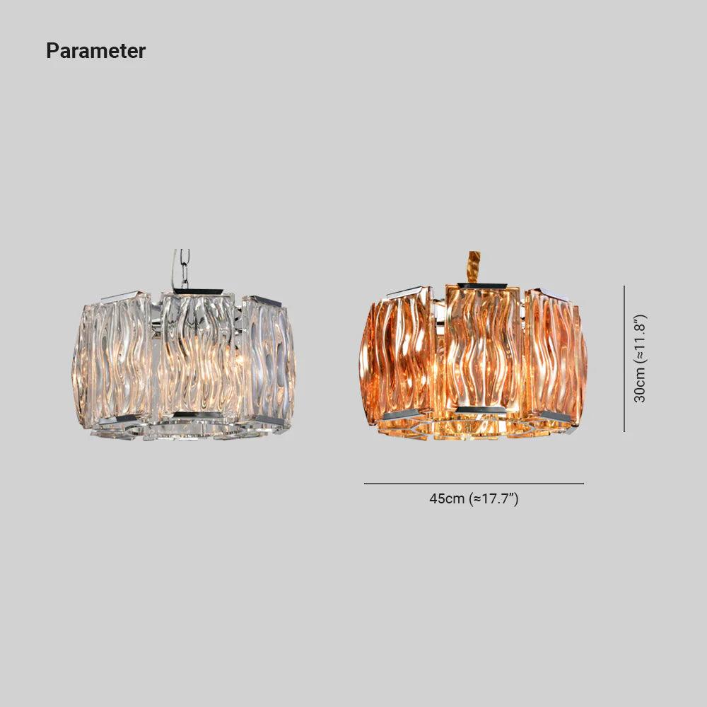 Modern Round Crystal Chandelier for Bedroom - Elegant Ceiling Light Fixture for Master Bedroom, Nursery & Dining Room Decor