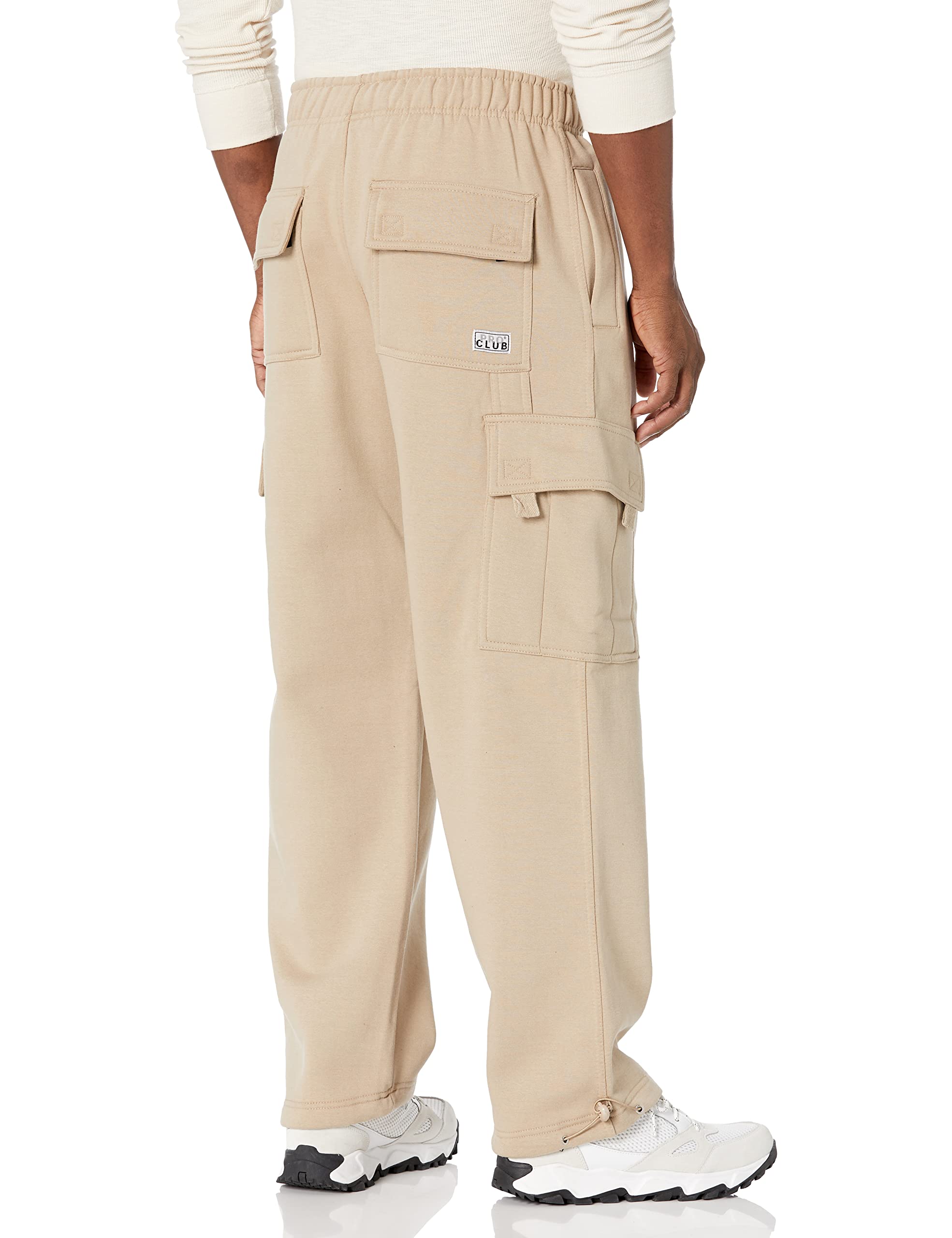 Pro Club Men's Heavyweight Fleece Cargo Pants - Warm Winter Work Pants with Multiple Pockets for Outdoor Activities, Hiking & Casual Wear