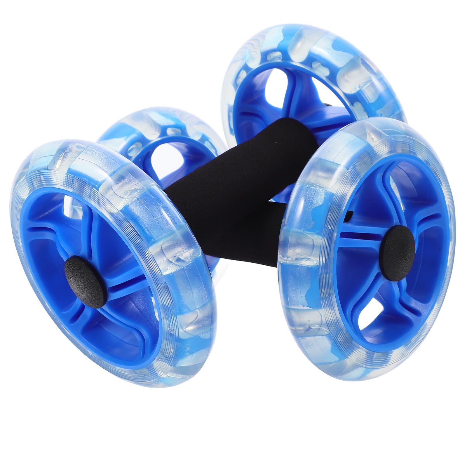 Kisangel Ab Roller Wheel for Core Workouts - Exercise Equipment for Abs, Weight Loss & Fitness - Includes Hand Weights & Dumbbell Attachments (Yellow) - Perfect for Home Gym, Yoga & Strength Training
