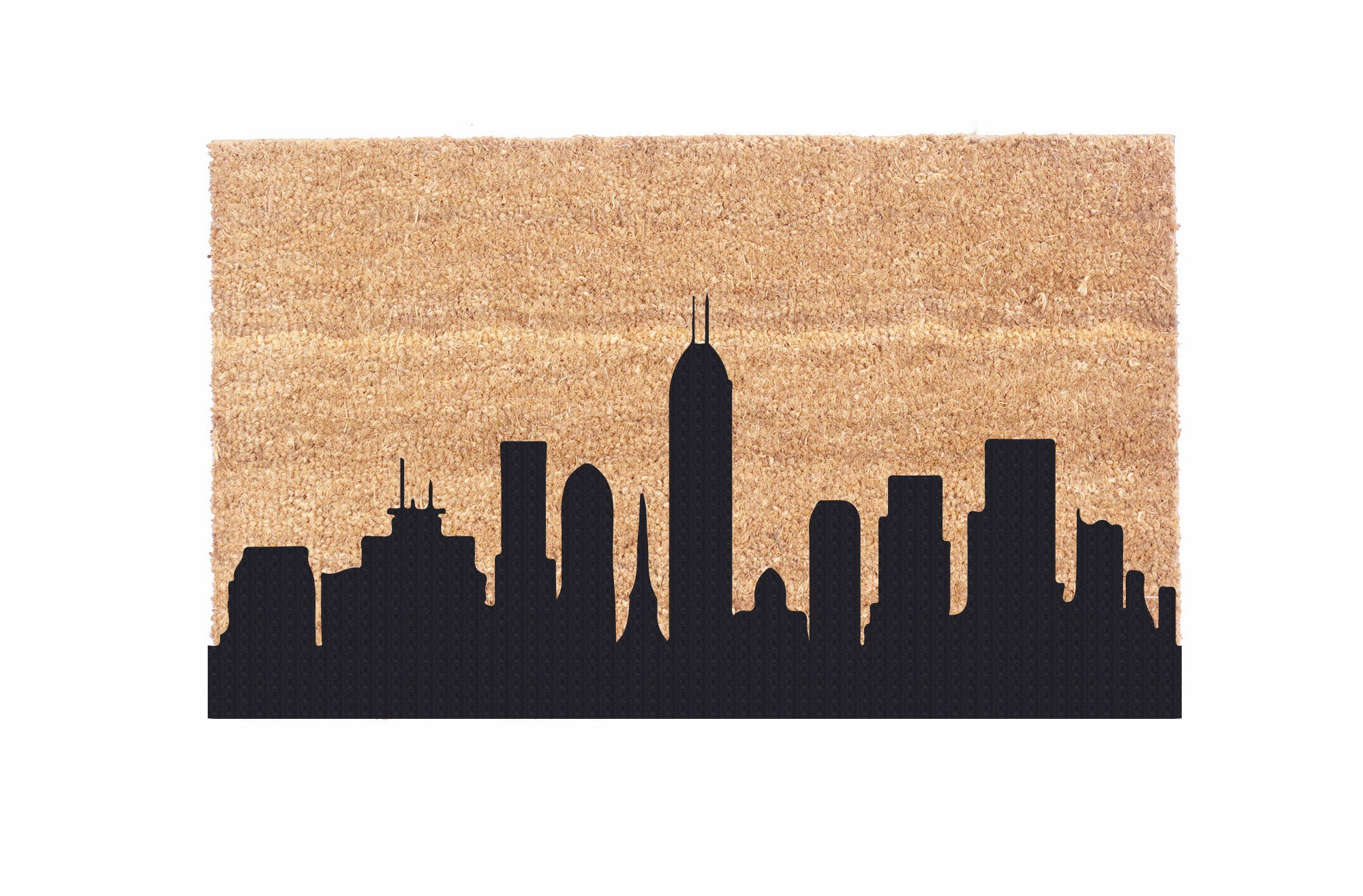 Stylish City Skyline Coco Doormat - Non-Slip Entryway Rug for Home & Office Decor - Perfect for Front Door, Patio, and Indoor Use