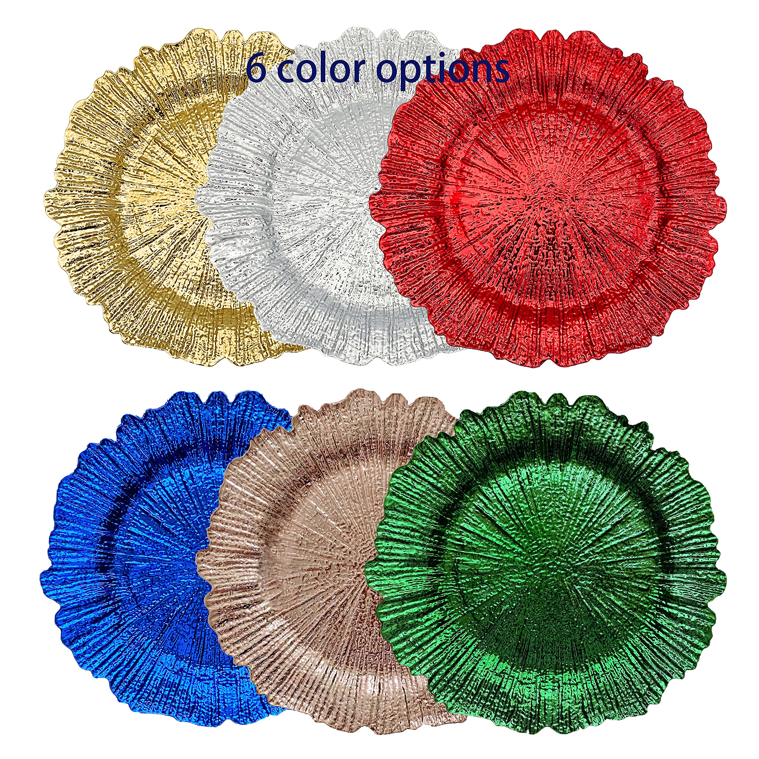 Henilosson 13 Inch Red Plastic Charger Plates - Round Dinner Plate Chargers for Weddings, Parties & Elegant Decor (Set of 24) | Perfect for Holiday Tablescapes, Buffet Displays & Formal Dining Settings