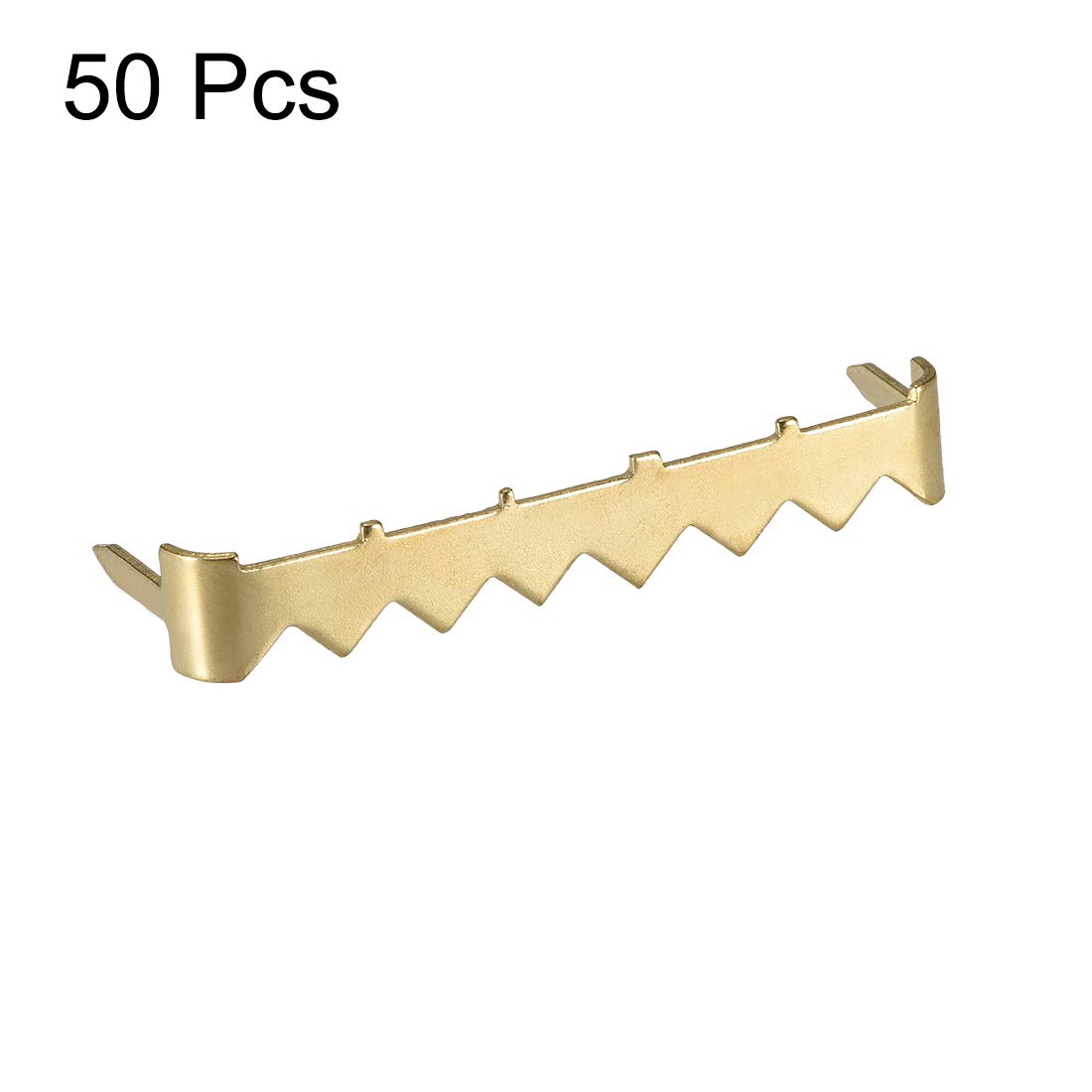 uxcell No Nail Picture Hangers - 2 Inch Nail-Free Zinc Plated Frame Hooks for Wall Art & Photo Display (50 Pack, Gold) - Perfect for Home Decor, Gallery Walls & Office Picture Hanging