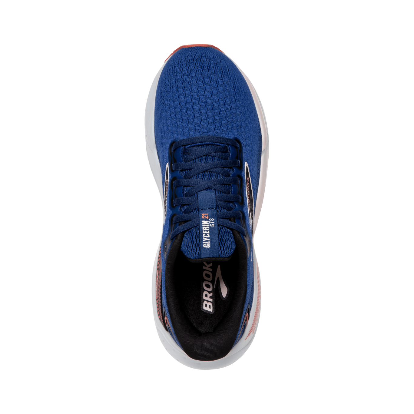 Brooks Glycerin GTS 21 Women's Running Shoes - D Width - Blue/Icy Pink - Cushioned Stability Sneakers for Road Running, Jogging & Daily Workouts