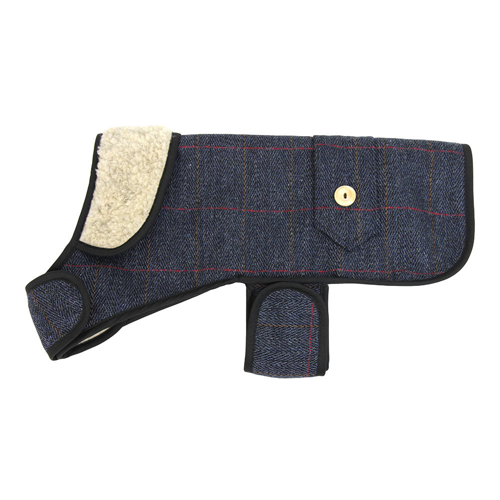EARTHBOUND English Tweed Sherpa Dog Coat - Warm Winter Jacket for Small Medium Large Dogs - Perfect for Cold Weather Walks & Outdoor Adventures