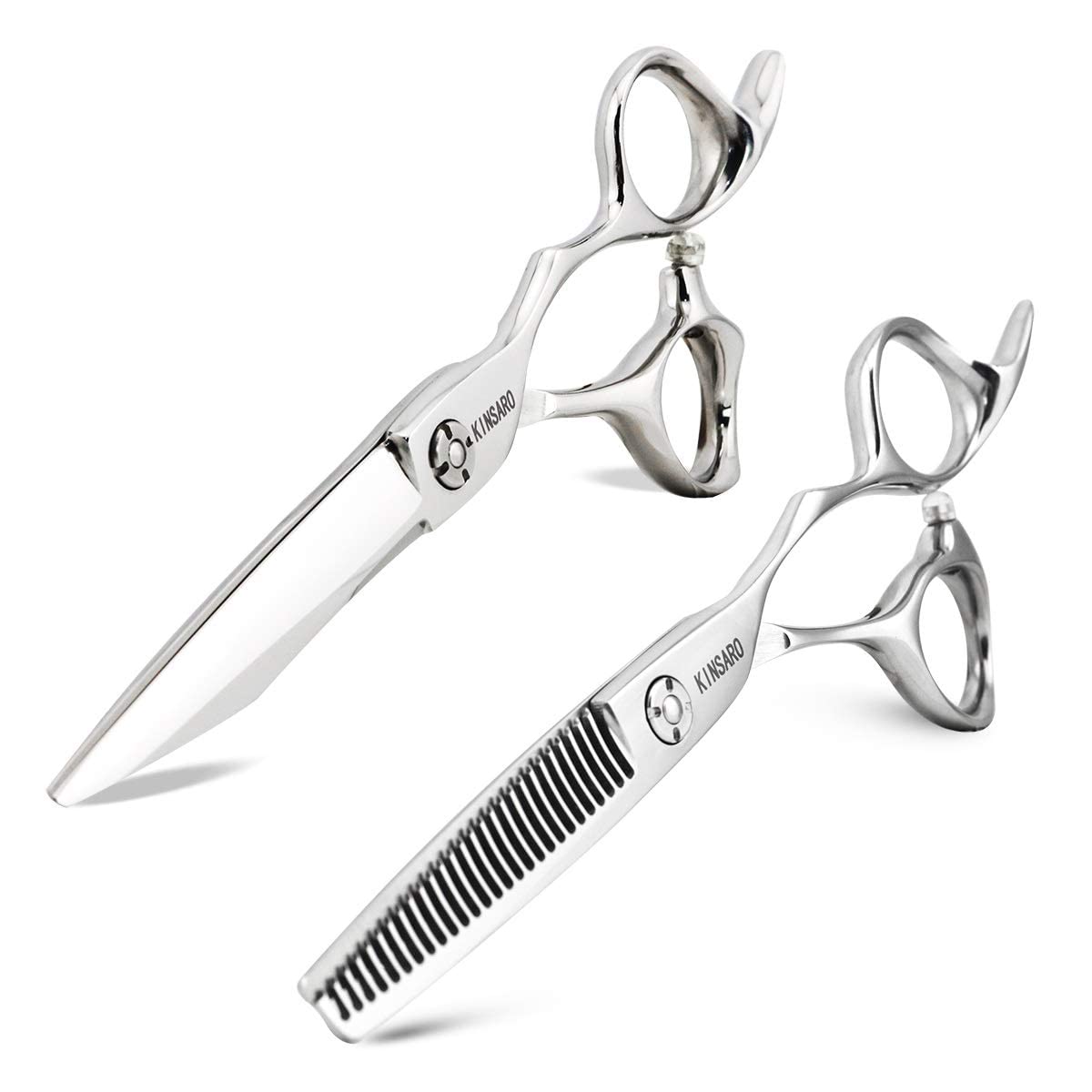 Professional Hair Cutting Scissors 6 Inch & Thinning Shears 5.75 Inch - Sharp Stainless Steel Hairdressing Tools for Salon, Barbershop & Home Use