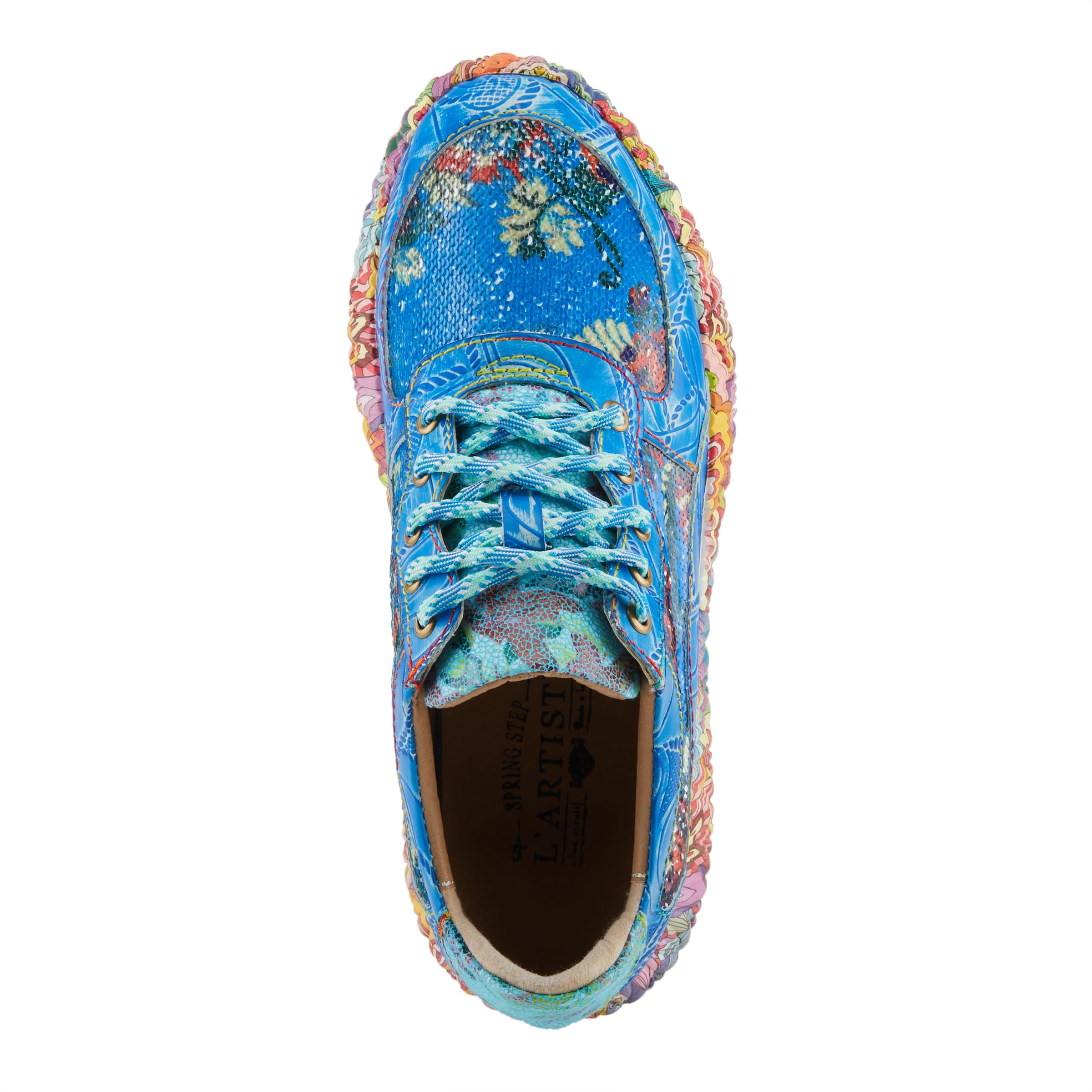 Spring Step L'Artiste Women's CAFFEY Multicolored Fashion Sneakers - Comfortable Walking Shoes with Unique Energetic Patterns | Perfect for Casual Outfits, Work & Weekend Wear