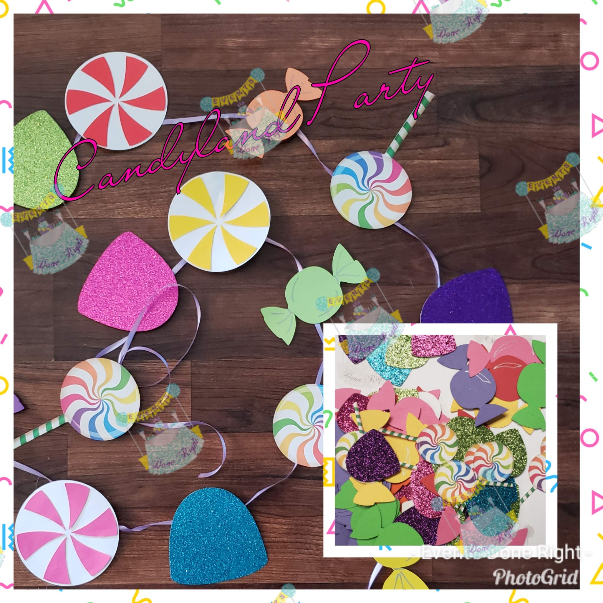 Candyland Party Decorations - Gumdrops, Lollipops & Candy Canes for Baby Showers & 1st Birthdays