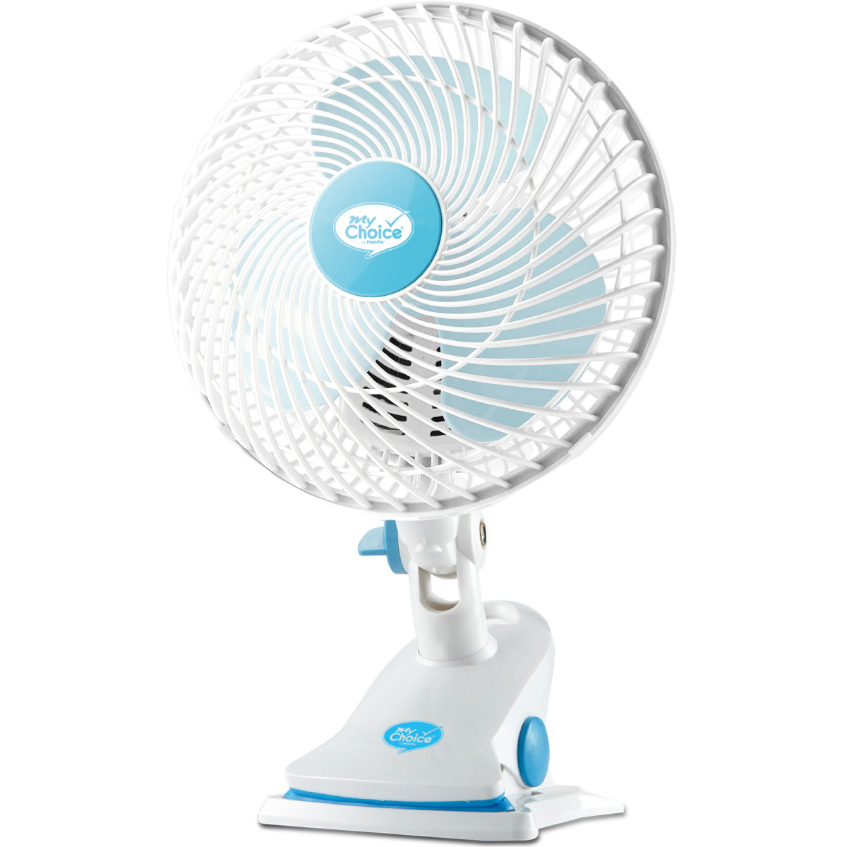 My Choice 7 Clip & Table Fan - Powerful 2-Speed Portable Fan with Strong Wind, USB Powered for Home, Office, Dorm & Travel (Model MC202A)