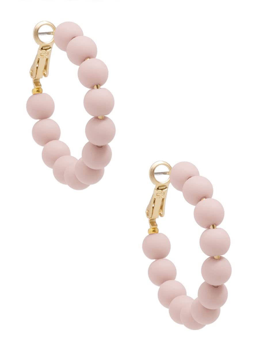 ZENZII Bohemian Beaded Hoop Earrings for Women - Fashionable Round Circle Dangle Earrings with Beads, Perfect for Parties, Weddings & Everyday Wear