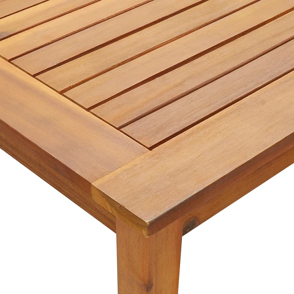 Solid Acacia Wood High Table - 55.1x31.5x29.1 Inch Breakfast, Dining, Pub, Kitchen, Patio Table for Outdoor Backyard, Lawn, Balcony, Pool - Perfect for Entertaining and Relaxing