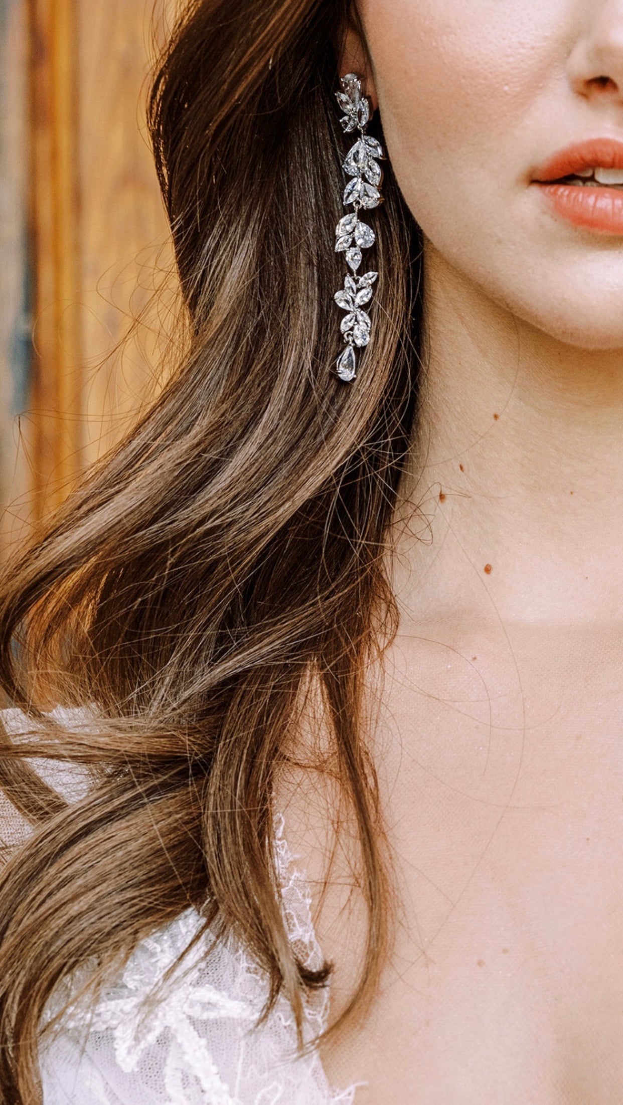 GABRIELLE Simulated Diamond Bridal Statement Earrings - Elegant Cubic Zirconia Wedding Jewelry for Bride, Bridesmaid & Formal Events | Perfect for Weddings, Prom & Evening Parties