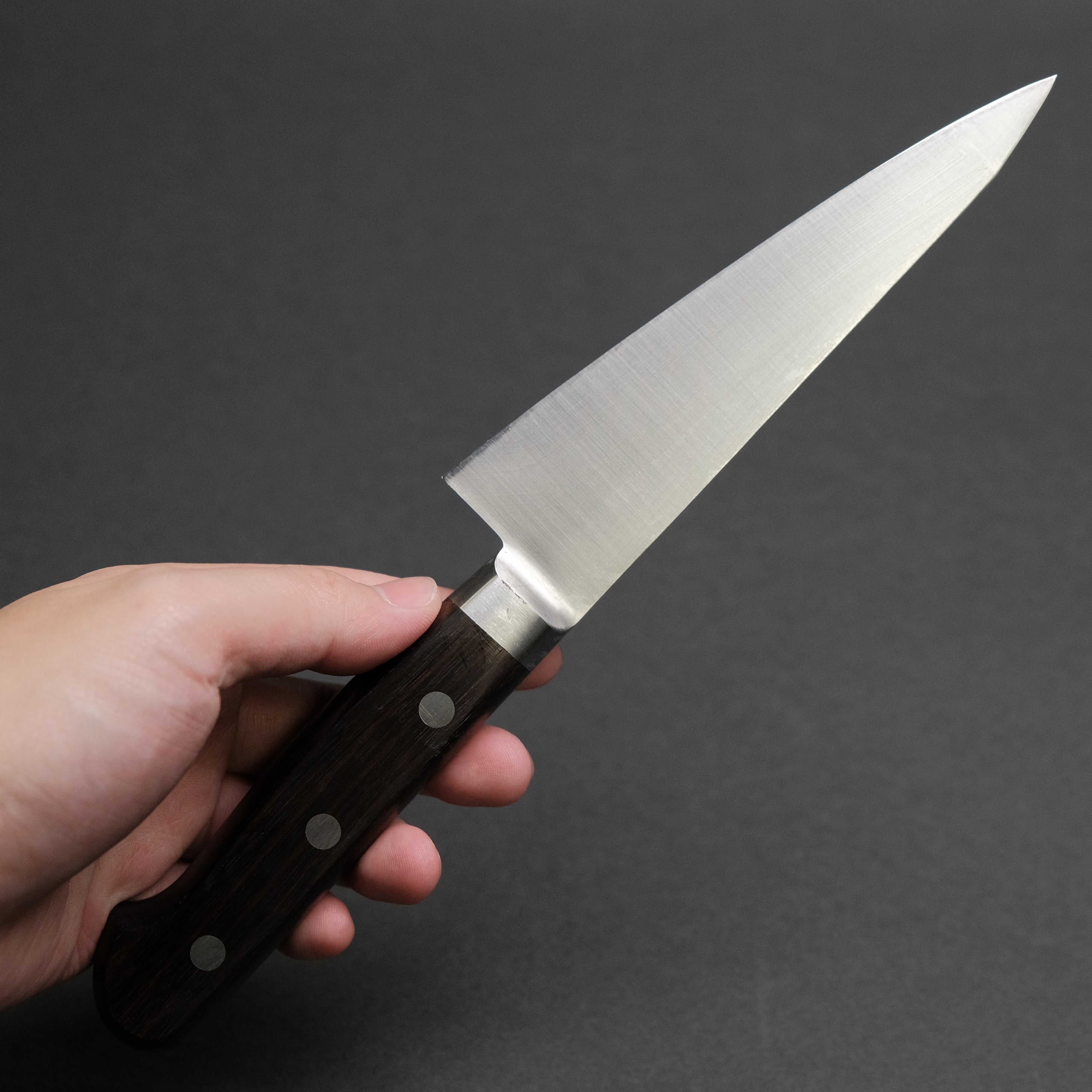 Hitohira Vintage SK Honesuki Kaku Japanese Boning Knife with Ebony Handle - Perfect for Poultry Butchery, Meat Trimming & Professional Kitchen Use