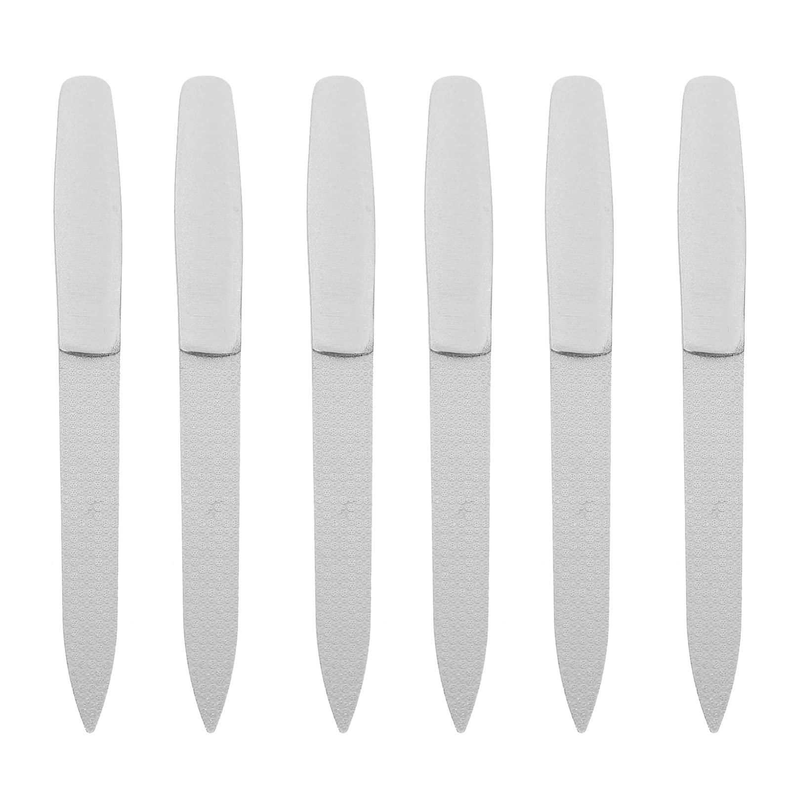 6pcs Metal Nail Files - Professional Manicure Tools for Home & Salon Use