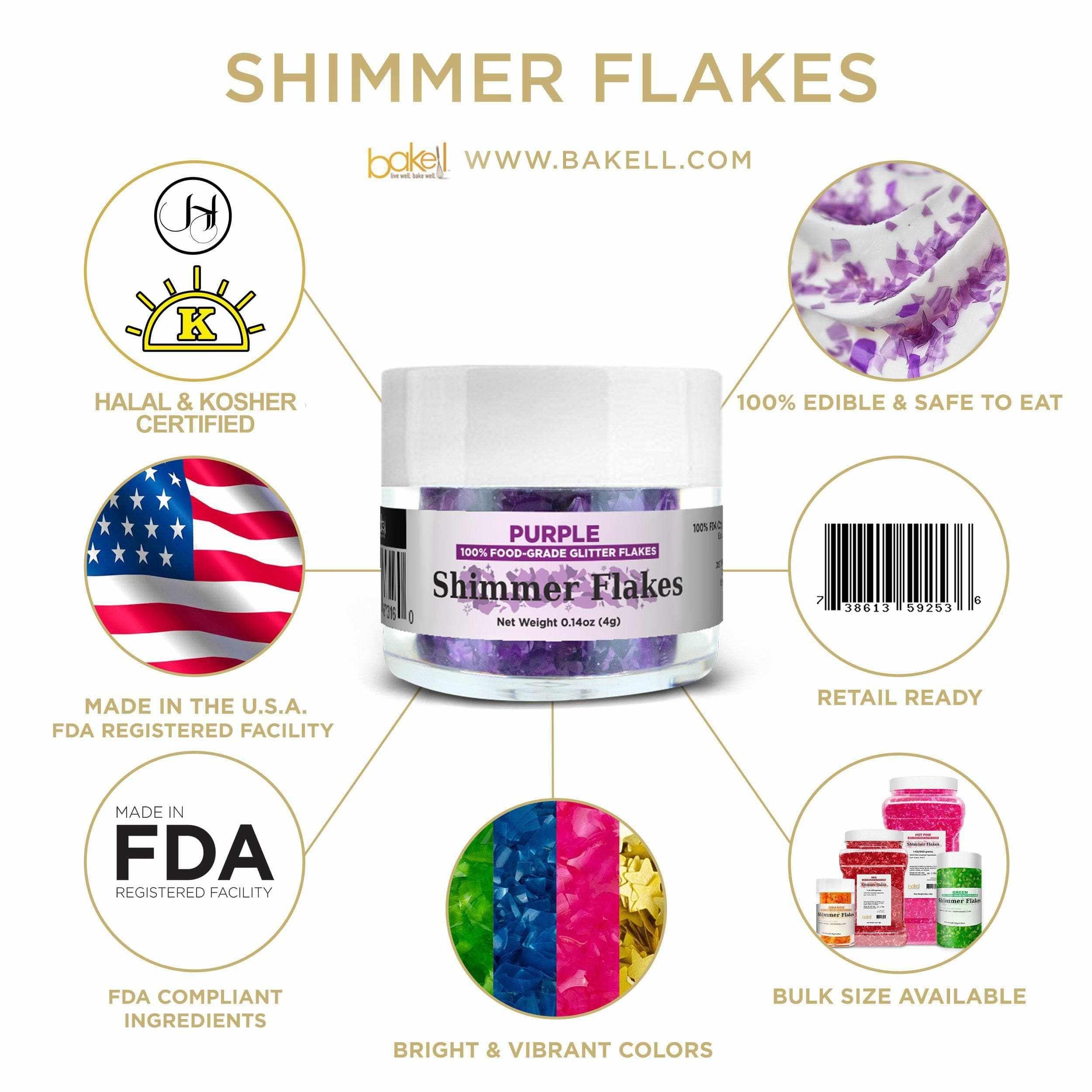 Black Friday Edible Flakes Combo Pack A (4 PC SET) - Perfect for Baking, Decorating & Party Treats
