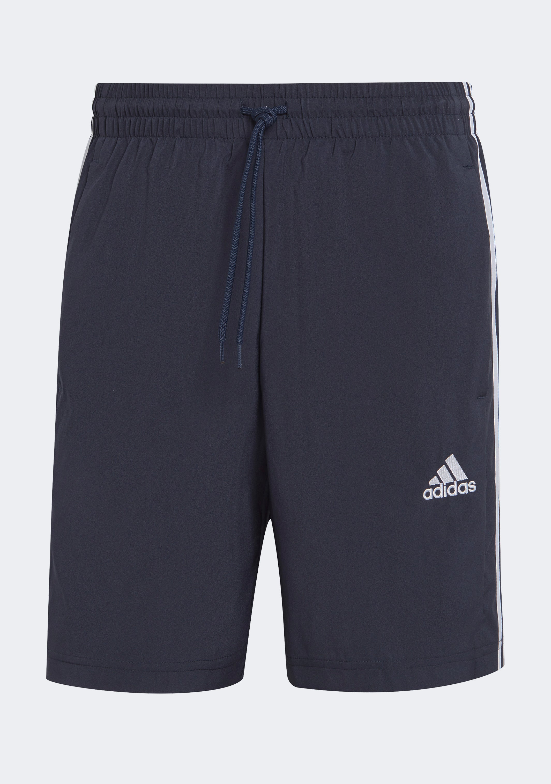 Adidas Men's AEROREADY Essentials 3-Stripes Athletic Shorts - Navy Blue Quick-Dry Comfort for Running, Gym & Casual Wear
