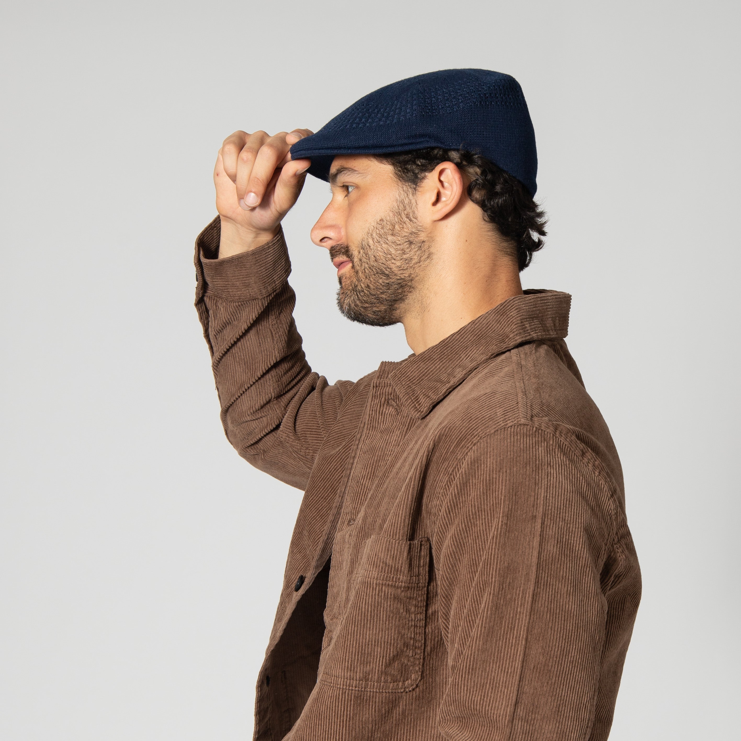 Breathable Men's Knit Driver Cap with Ventilated Crown - Comfortable & Stylish for Driving, Golf, and Outdoor Activities