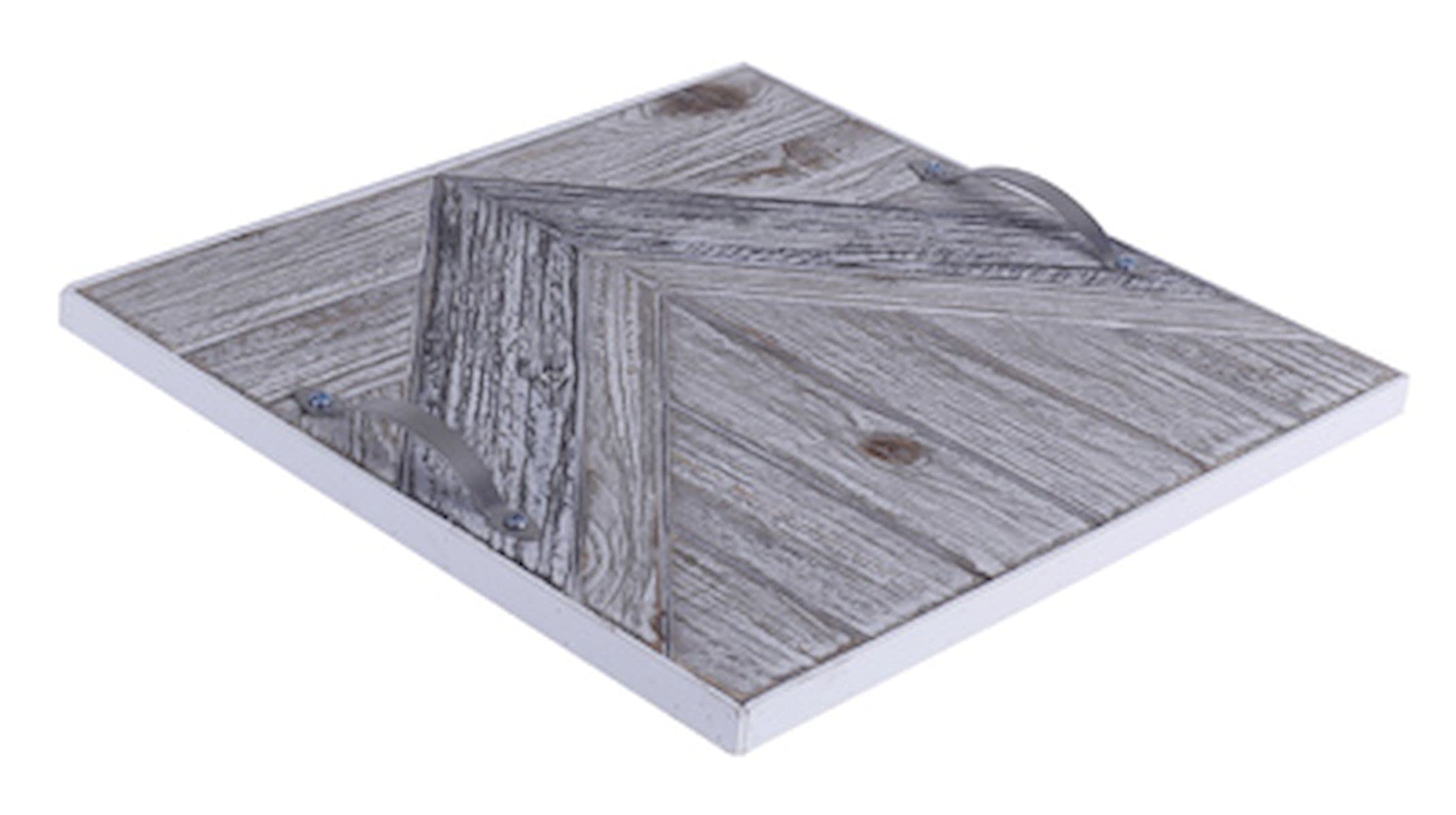 Chevron Metal Handles Tray - Stylish Home Decor
