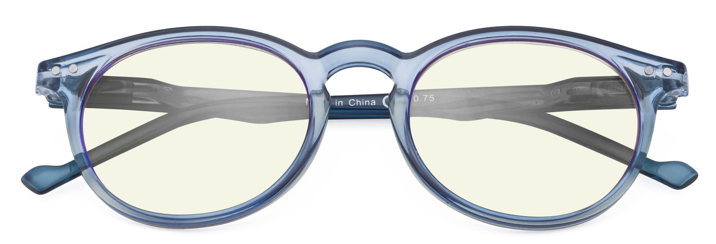 CessBlu Women's Blue Light Blocking Computer Glasses - Round Oval Frame for Screen Time & Digital Eye Strain Relief - Perfect for Office, Gaming & Online Reading