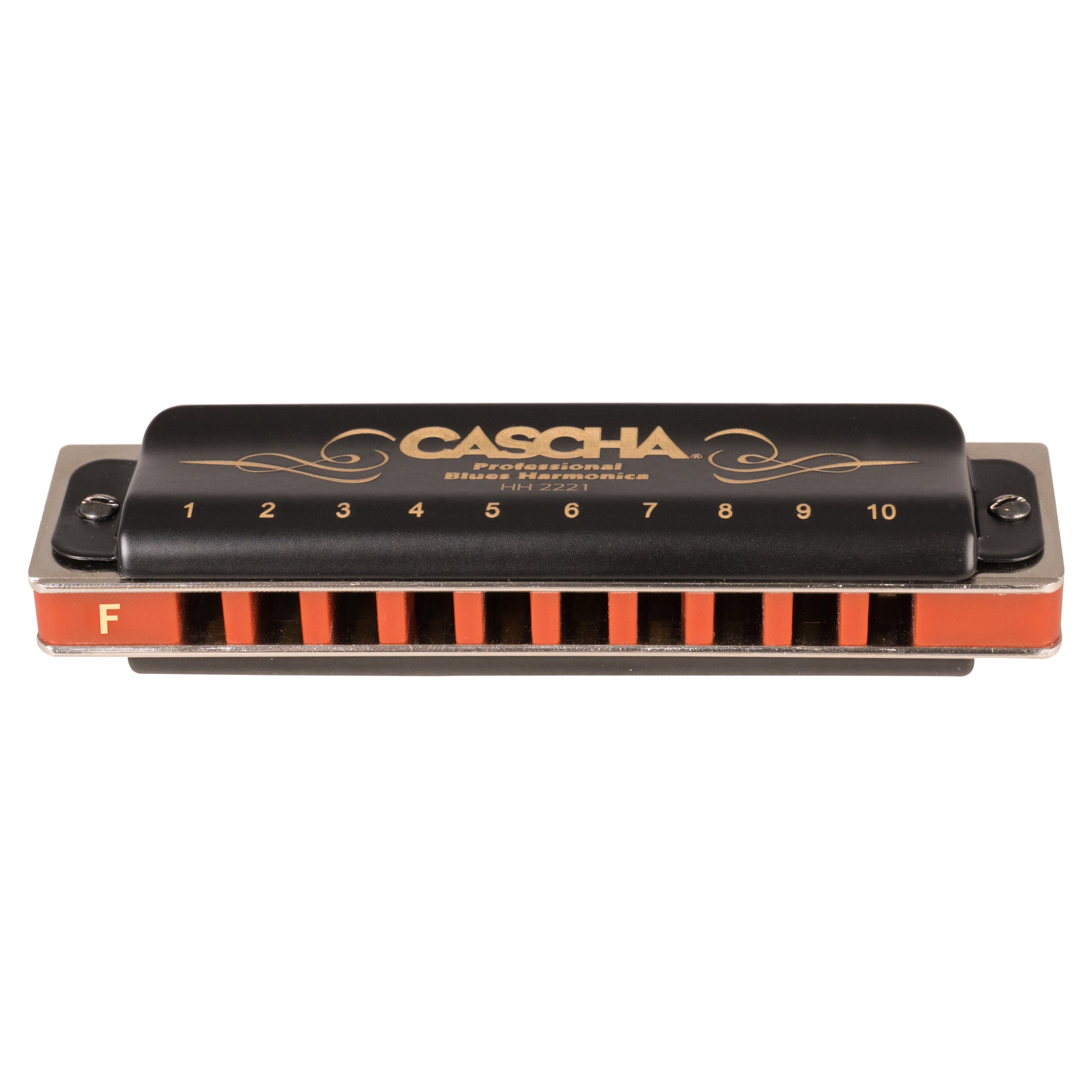 Cascha Professional Blues Harmonica in F Diatonic Key - 10 Hole Mouth Organ for Blues, Folk & Rock Music - Perfect for Beginners & Professional Musicians - Great for Live Performances, Studio Recording & Music Practice