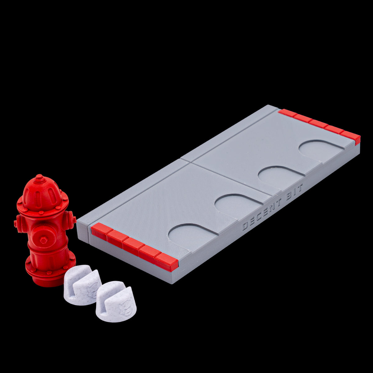 DecentBit Fingerboard Ramp with Sidewalk Stand & Hydrant - Portable Skateboard Ramp for Finger Tricks & Street Style Practice - Perfect for Kids, Teens & Adults Indoor/Outdoor Play