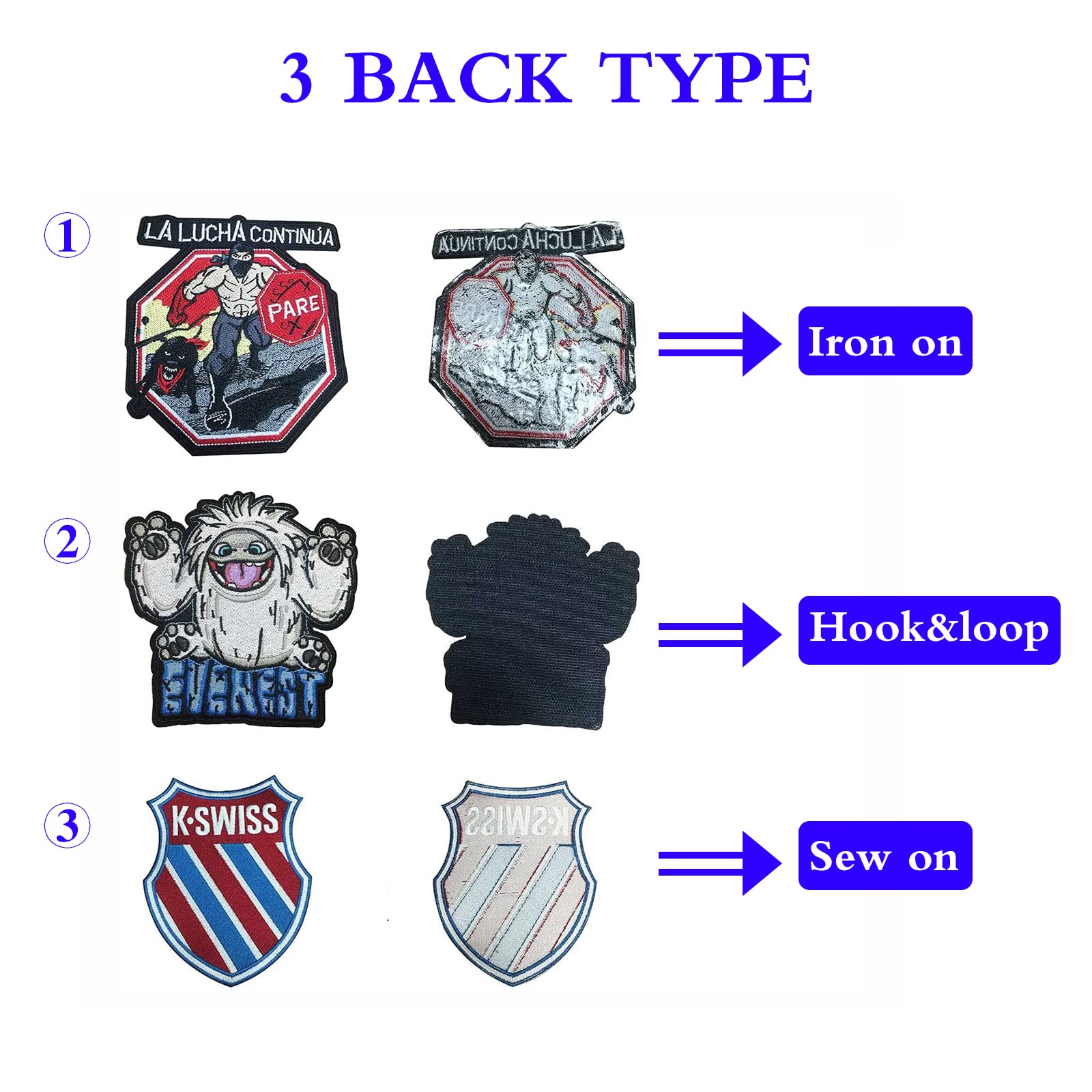 Custom Embroidery Patches - Personalized Iron-On/Sew-On Designs (4.1-6 Inch) for Hats, Backpacks, Jackets & Clothing - 100pcs Bulk Pack - DIY Fashion Accessories for School, Work, Cosplay & Gifts