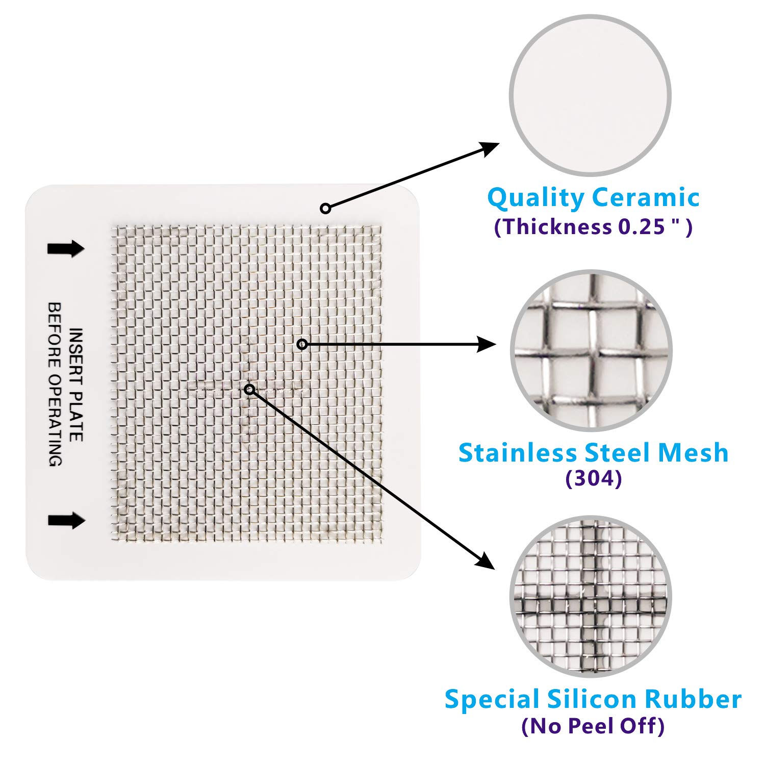 Universal Ceramic Ozone Plates for Ozone Generators - 4.5