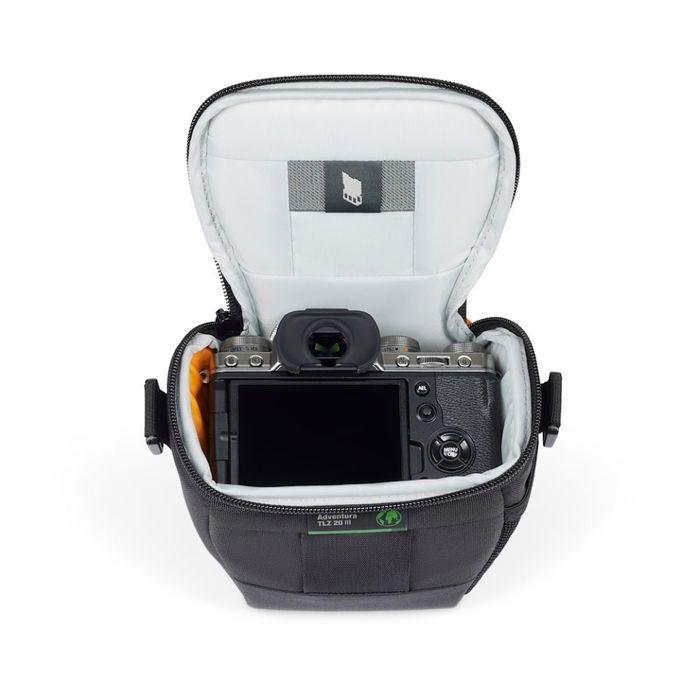 Lowepro Adventura TLZ 20 III Black Camera Bag - Waterproof DSLR/SLR Shoulder Bag for Travel & Outdoor Photography - Perfect for Hiking, Sightseeing & Daily Use