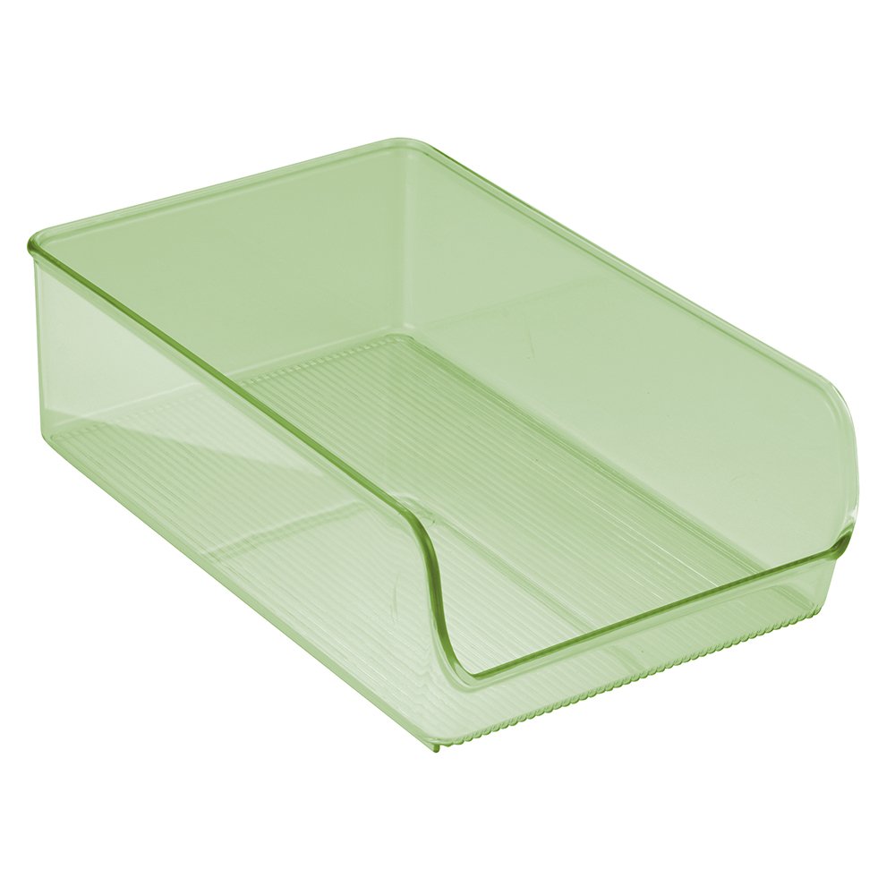 InterDesign Linus Kitchen Storage Containers for Pantry, Refrigerator & Freezer - Airtight Food Organizer Bins with Lids - Sage Green - Perfect for Meal Prep, Leftovers & Bulk Food Storage