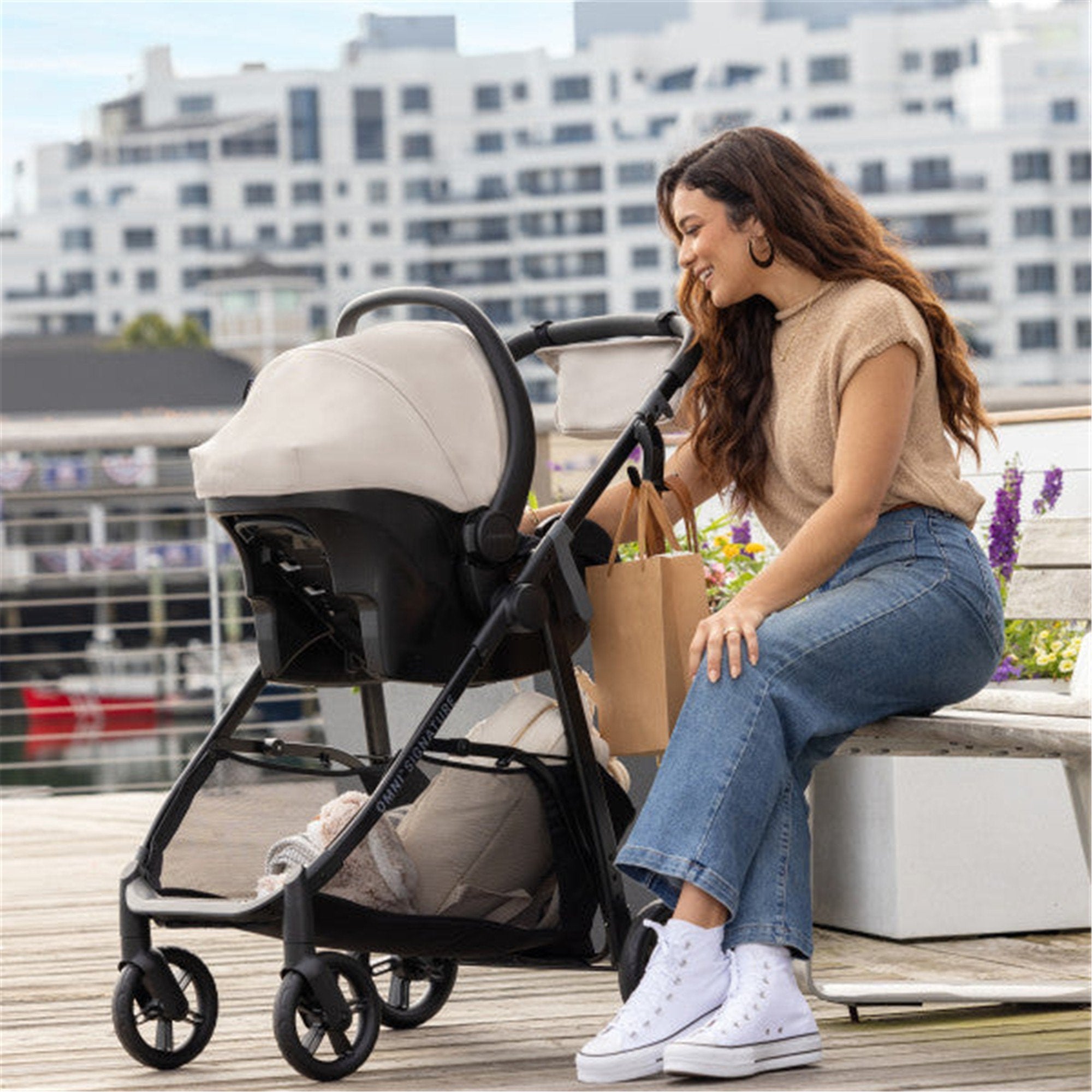 Evenflo Omni Signature Travel System - Lightweight Stroller & Infant Car Seat Combo for Safe & Convenient Travel | Perfect for Newborns, Toddlers & On-the-Go Parents