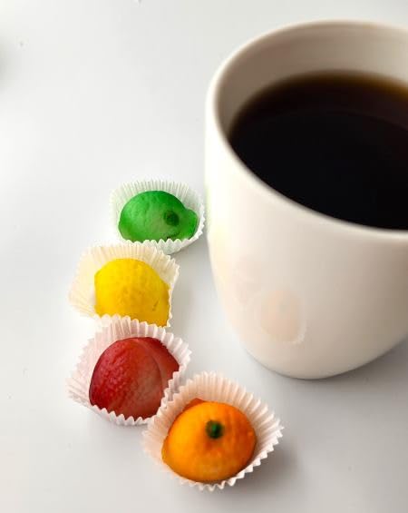 Premium Bergen Marzipan Assorted Fruit Shapes - 18pcs Delicious Almond Candy Gift Box | Perfect for Holidays, Birthday Gifts & Dessert Platters