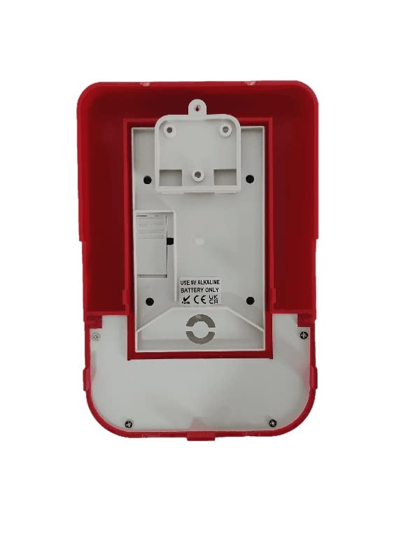DIGITECK Plug & Play Battery Operated Fire Alarm System with LED Strobe & Siren - Interlinkable, Weatherproof for Indoor/Outdoor Use - Home, Office, Warehouse Safety Alert