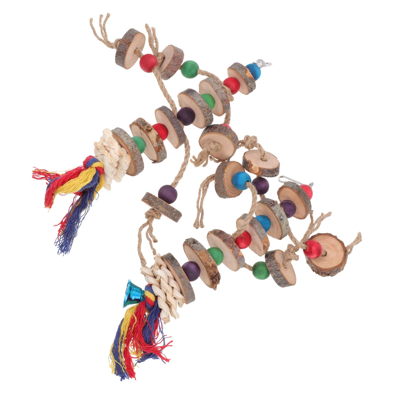 Balacoo 2 Pack Wooden Parrot Chew Toys - Natural Bite Skewers for Small Birds, Chicks & Pets - Durable Bird Chewing Plaything for Beak Exercise & Stress Relief - Perfect for Parrot Cages, Aviaries & Playtime