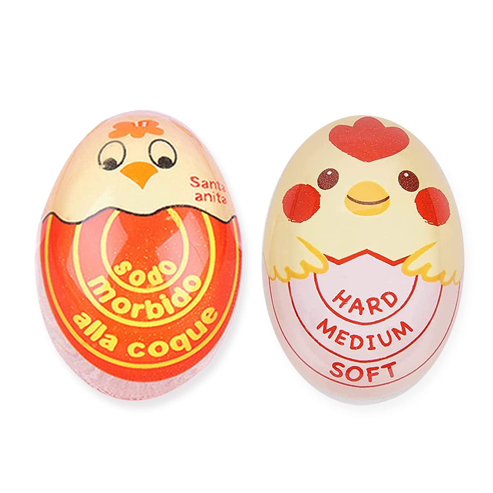 Egg Timer for Hard Boiled Eggs, 2-Pack Egg-Shaped Kitchen Timer - Perfect for Home, School, Restaurant & Cooking Enthusiasts | Boil Eggs, Baking, Cooking & Meal Prep