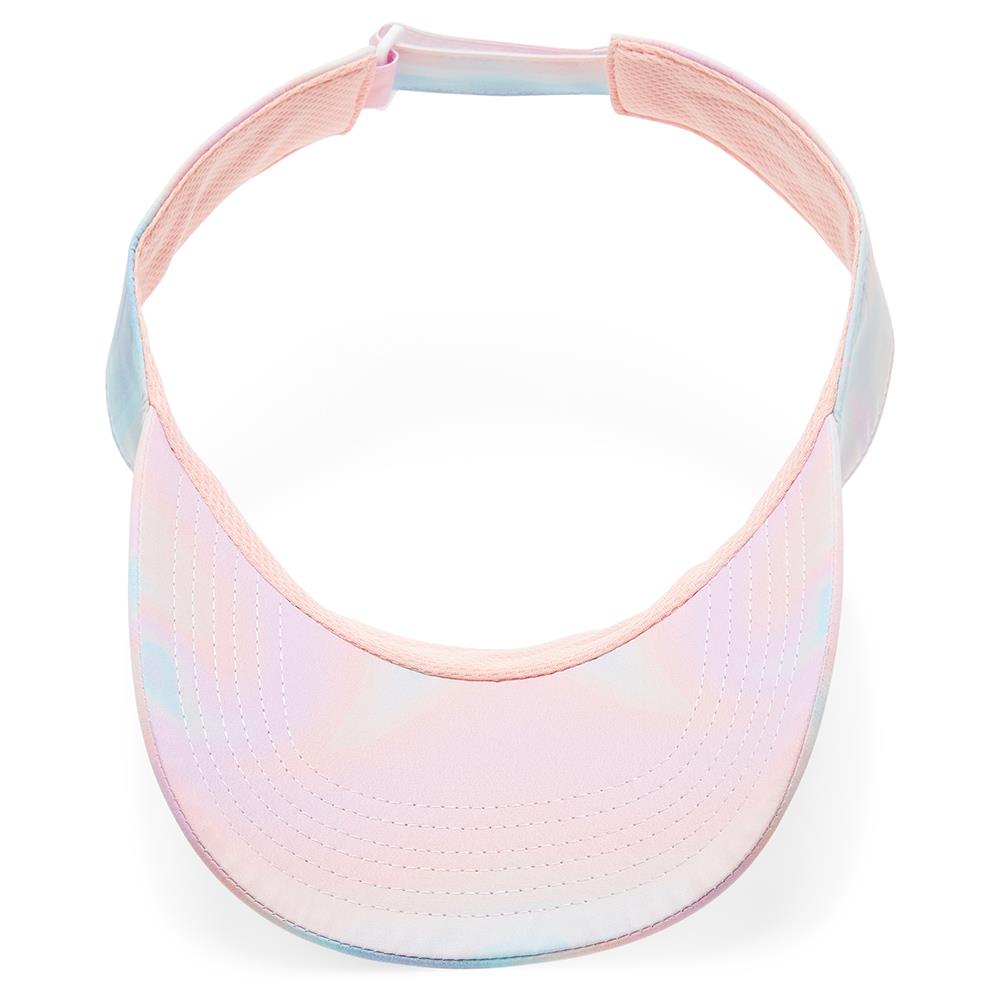 Fila Tie Dye Visor Hat - Almond Cream & Multi Color Adjustable Sun Visor for Women - Perfect for Running, Golf, Tennis & Outdoor Sports