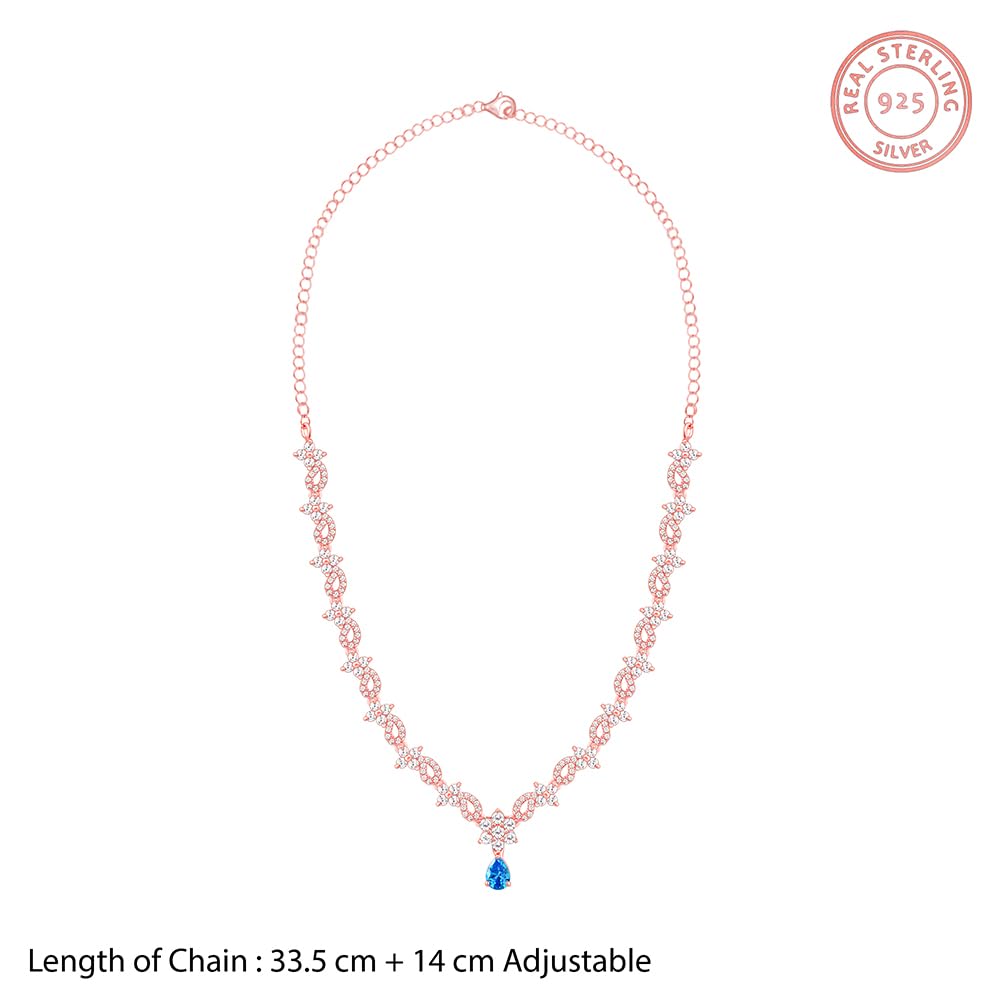 GIVA 925 Sterling Silver Classic Romance Necklace & Earrings Set for Women | Authentic 925 Stamped Jewelry with Certificate | 6-Month Warranty | Perfect Gift for Anniversary, Birthday & Valentine's Day