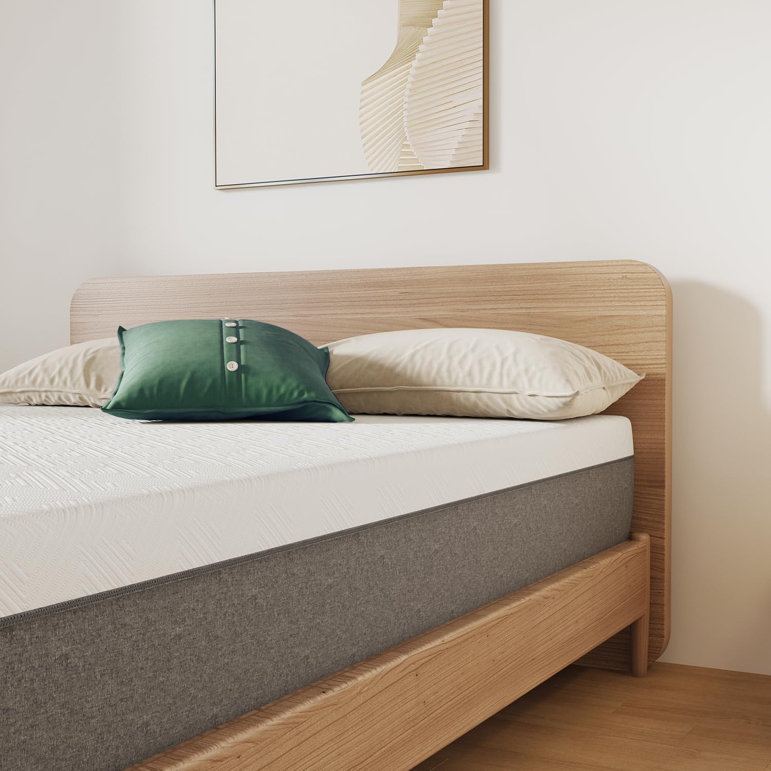 Novilla Queen Size Cooling Memory Foam Mattress - CertiPUR-US Certified, Contour Support & Pressure Relief for Plush Comfort - Perfect for Hot Sleepers & Back Pain Relief