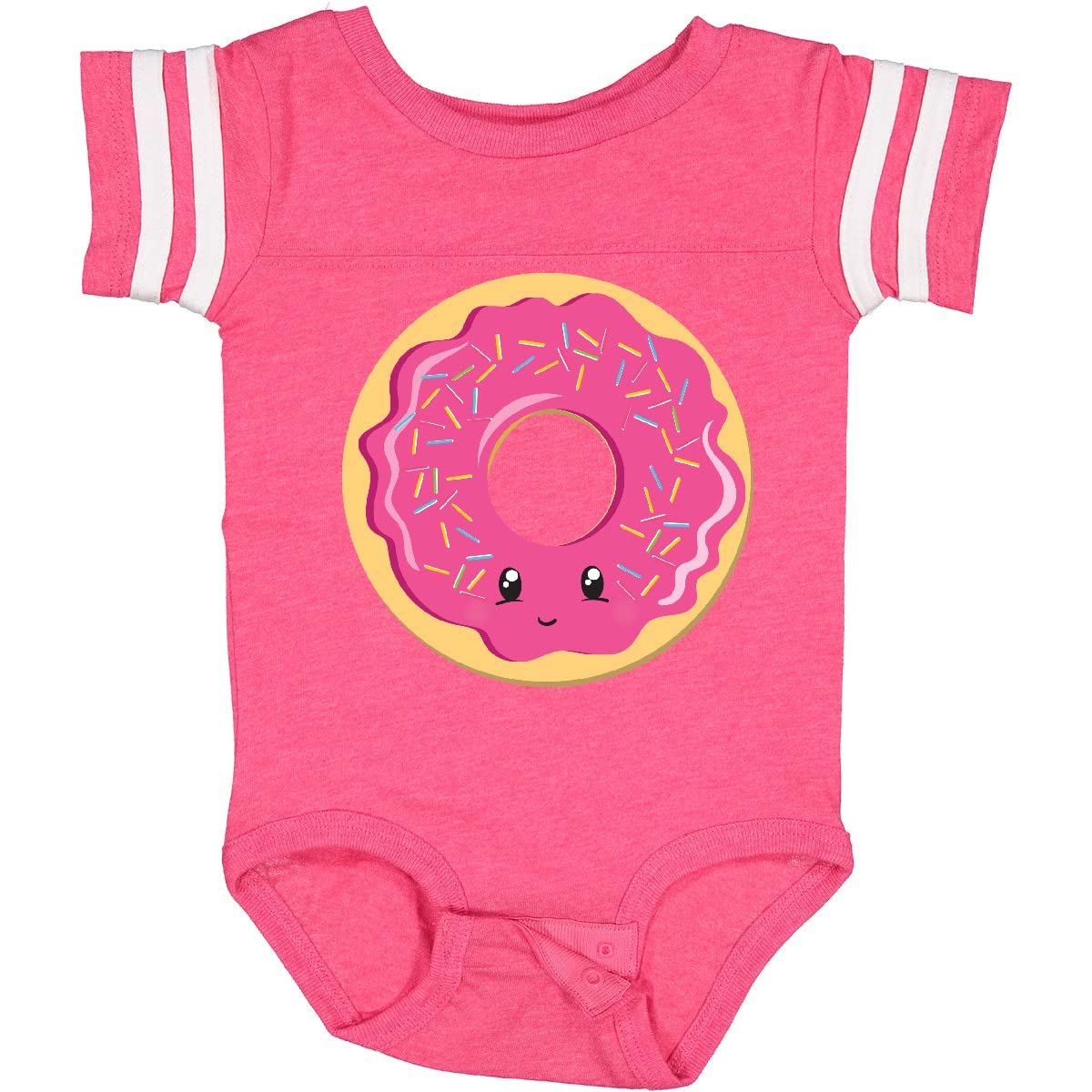 Inktastic Hot Pink Donut Baby Bodysuit - Cute Unisex Infant Onesie for Boys & Girls - Perfect for Birthday Parties, Photo Shoots & Everyday Wear