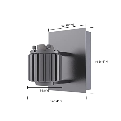 Jesco Lighting AW12-GU24 Canopy and Husk - 12-Inch Aperture Wall Sconce Fixture for Indoor/Outdoor Use - Perfect for Porch, Patio, Hallway and Entryway Lighting
