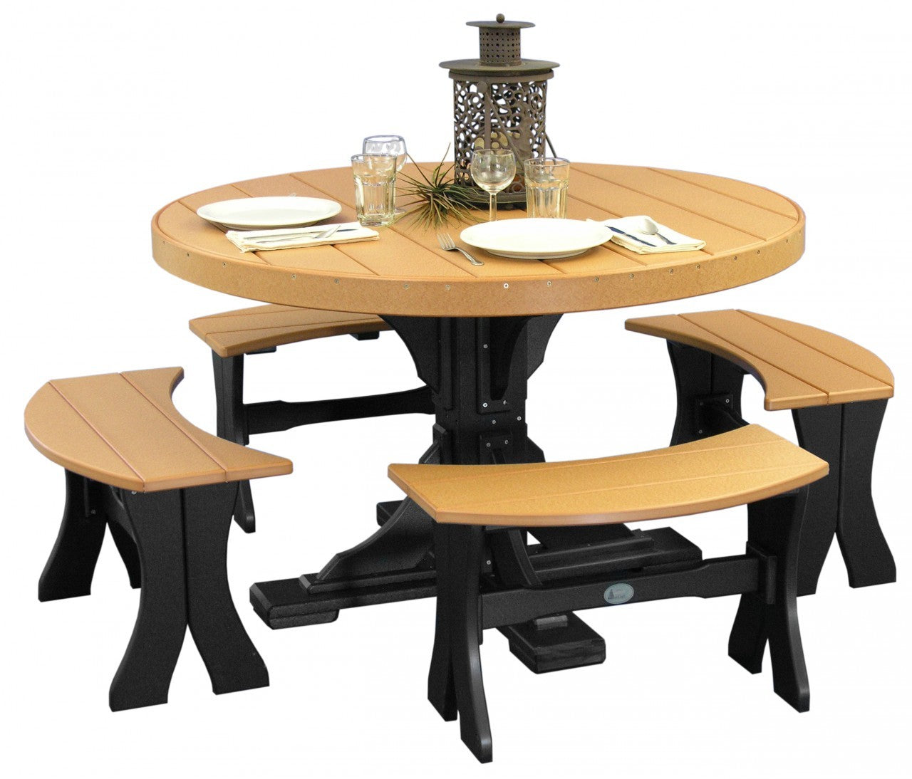 LuxCraft 48-Inch Round Dining Table Set for 4 - Modern Kitchen & Breakfast Nook Furniture for Small Spaces | Perfect for Apartments, Condos, and Cozy Dining Areas