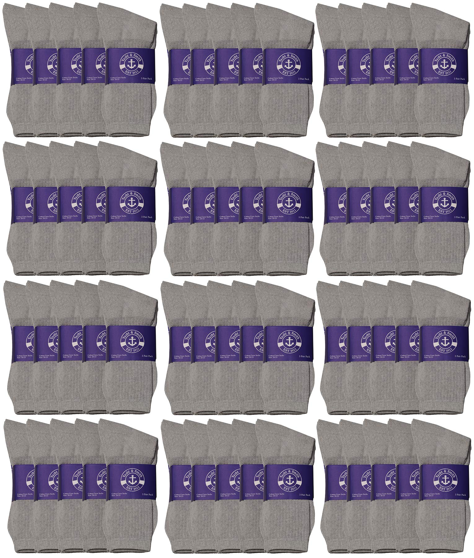 300 Pairs Bulk Cotton Crew Socks for Men & Women - Soft, Comfortable & Durable - Perfect for Homeless Shelter Donations, Wholesale Case Pack - Ideal for Charity Drives, Care Packages & Community Support