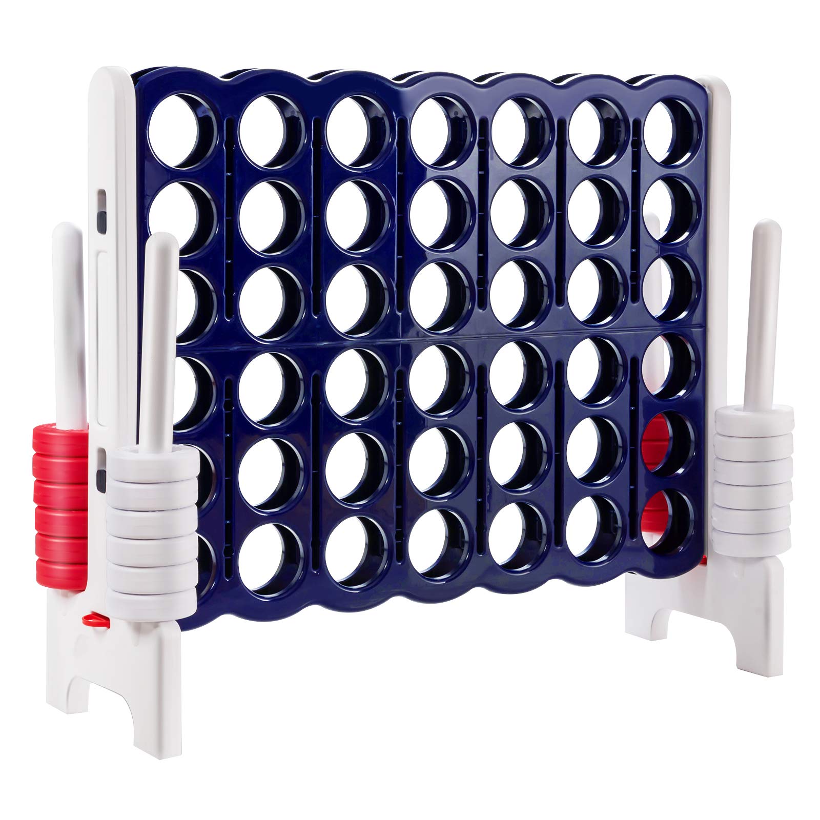 ARLIME Jumbo 4-to-Score Giant Connect 4 Game Set for Kids & Adults - Outdoor/Indoor Backyard Games with Quick-Release Lever & 42 Built-in Rings - Perfect for Family Gatherings, Picnics, and Backyard Parties