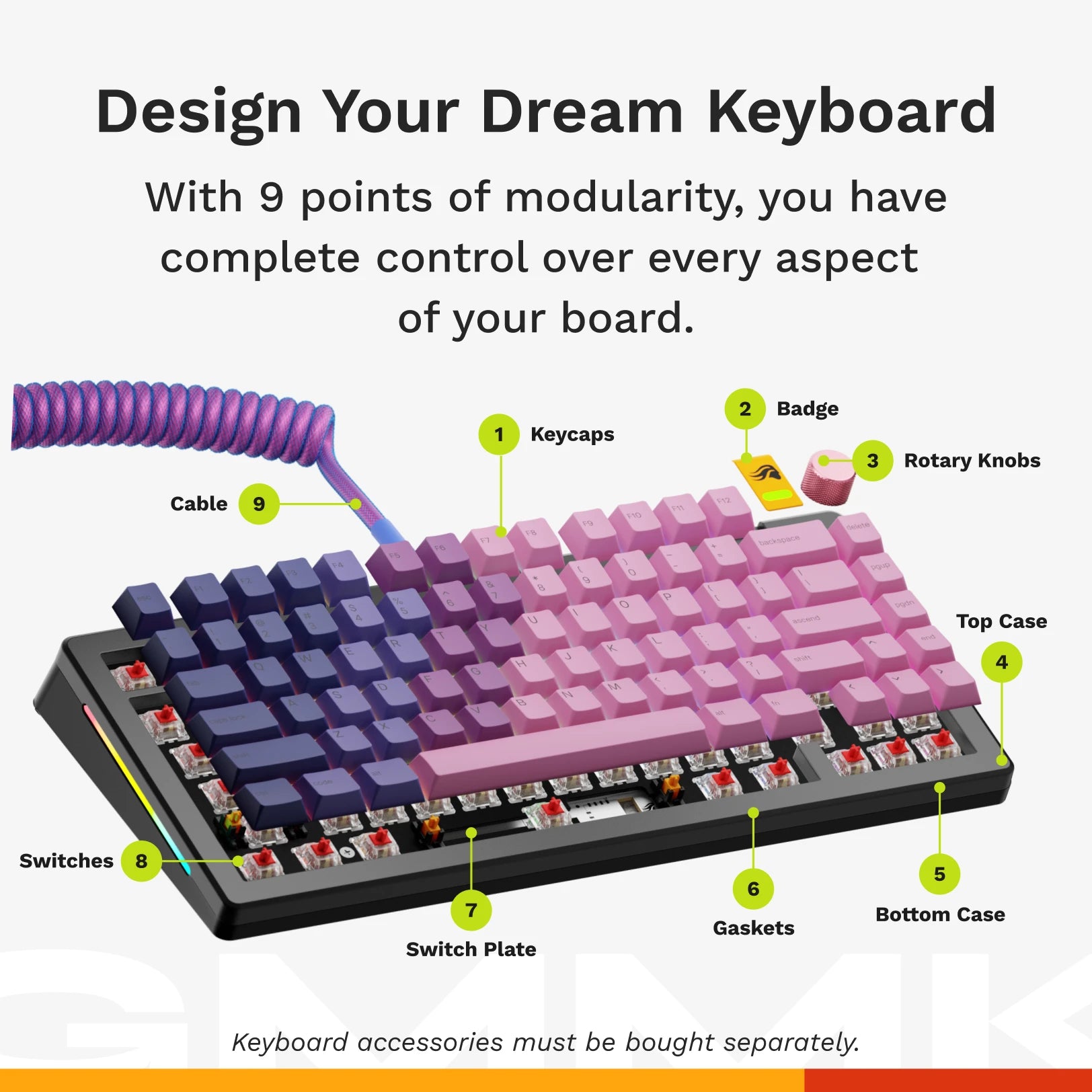 GMMK 3 PRO HE Prebuilt Mechanical Gaming Keyboard - 96% Layout, Hot-Swappable Switches, RGB Backlit - Perfect for Esports, Programming & Office Work