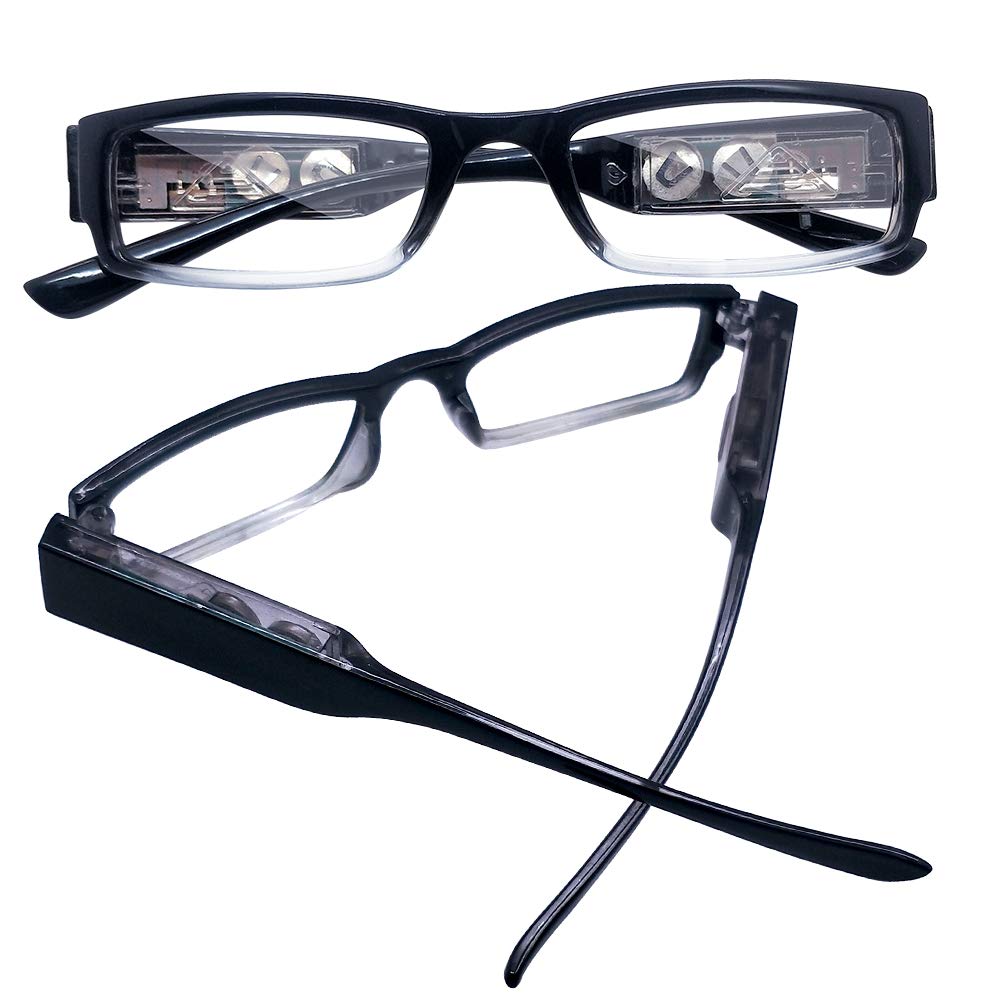 3 Pack LED Reading Glasses with Built-in Lights - Bright Magnifying Eyewear for Men & Women - Perfect for Night Reading, Crafts & Low Light Conditions