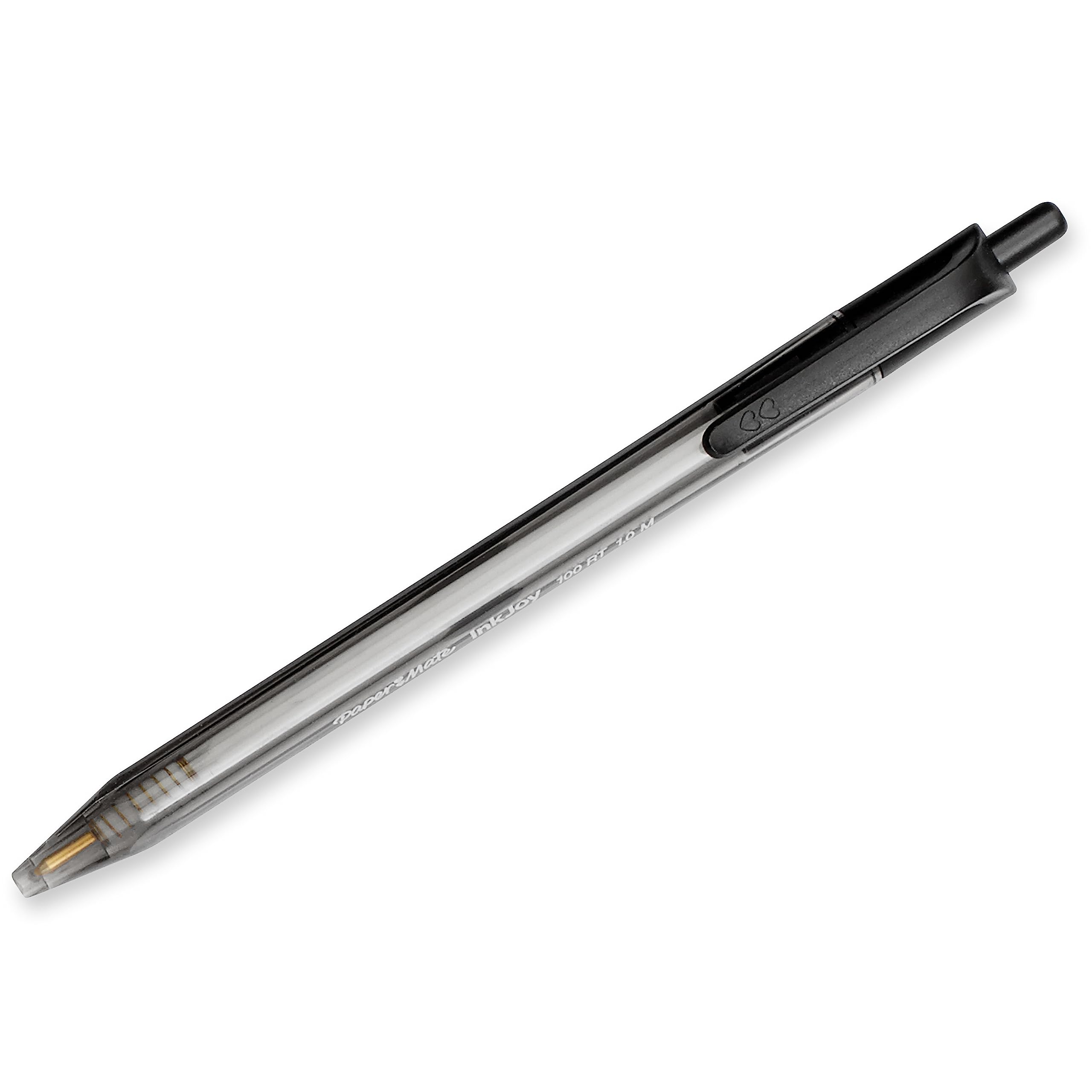 Paper Mate InkJoy 100RT Retractable Ballpoint Pens - 1.0mm Medium Point, Black Ink, Pack of 100 - Smooth Writing for Office, School & Note Taking