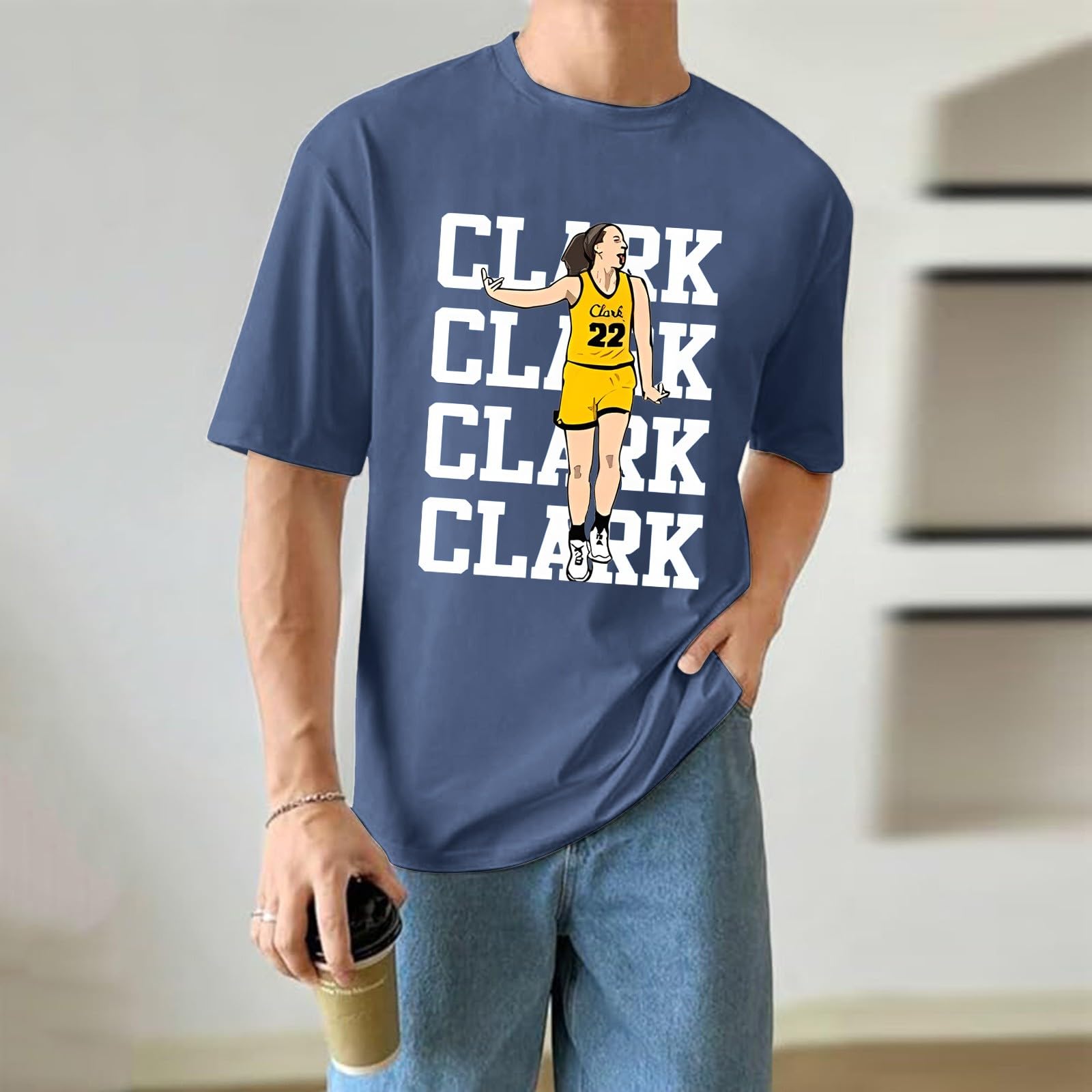Clark Basketball Jersey - Short Sleeve Basketball T-Shirt for Men, Women & Youth - Sport Fan Gift - Perfect for Games, Training & Casual Wear