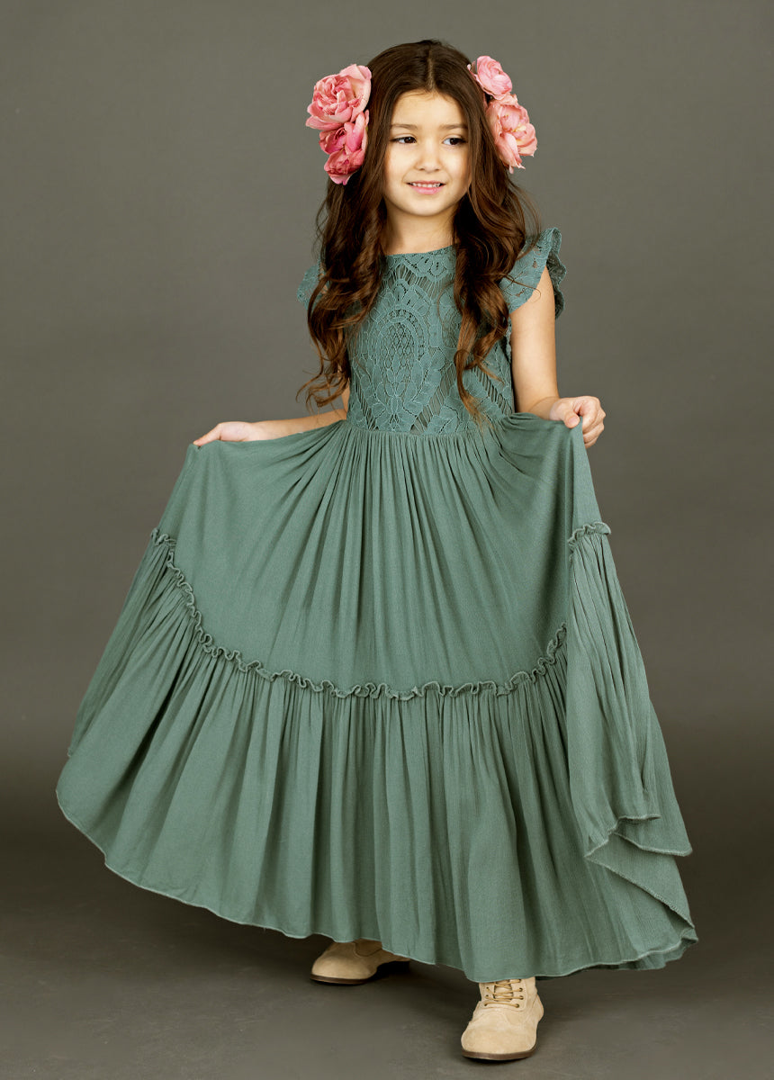 Beach Sage Macy Dress - Women's Flowy Summer Dress for Vacation, Beach, and Casual Wear