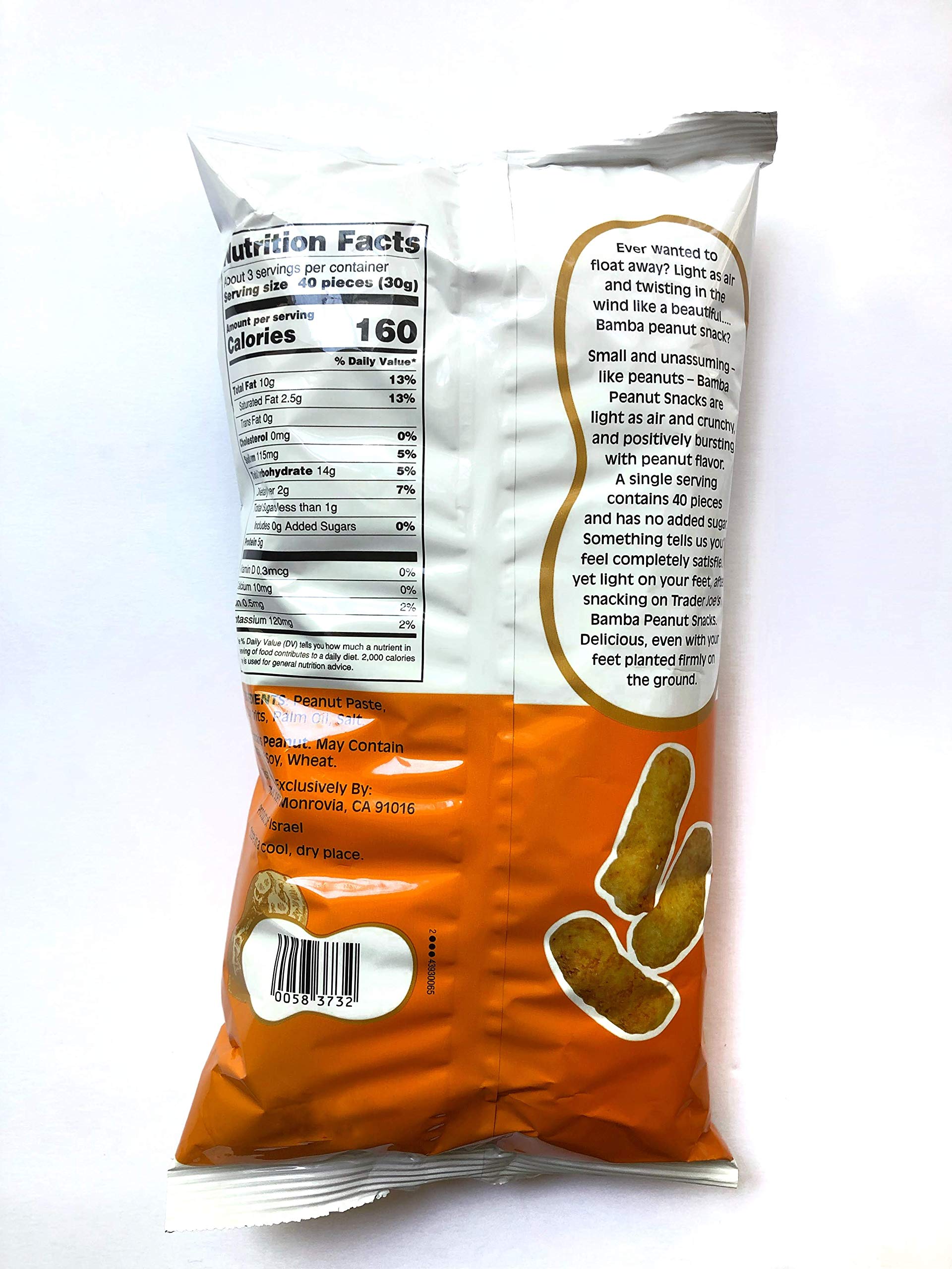 Trader Joe's Israel Bamba Peanut Snacks 3.5oz (100g) - 2 Pack Kosher Pareve Crunchy Peanut Puffs - Perfect for School Lunches, Road Trips & Healthy Snacking