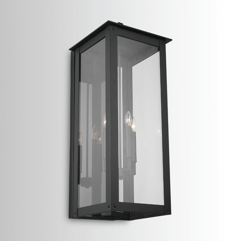 Vala Outdoor Wall Lantern - Waterproof LED Solar Light for Porch, Garden, Patio - Rustproof Metal Fixture with Motion Sensor - Perfect for Front Door, Backyard, Pathway Lighting